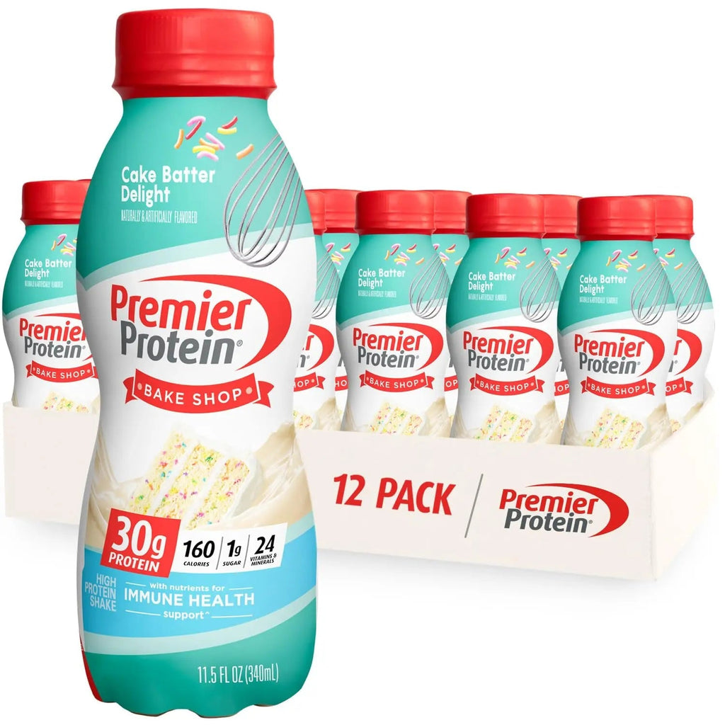 Premier Protein Shake, Cake Batter, 30g Protein, 1g Sugar, 24 Vitamins & Minerals - TrustMedUSA