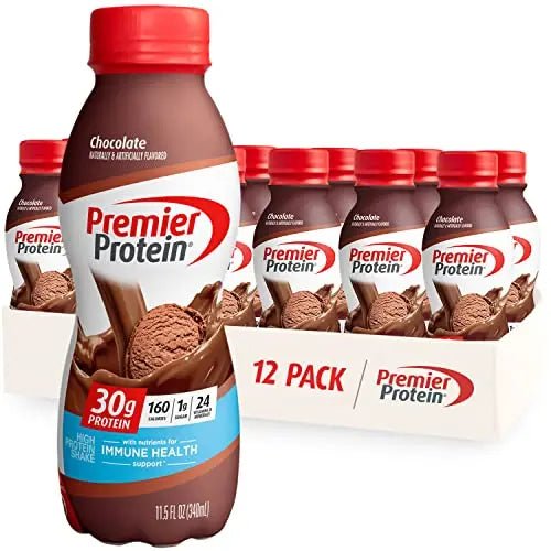 Premier Protein Shake, Chocolate, 30g Protein 1g Sugar 24 Vitamins Minerals Nutrients - TrustMedUSA