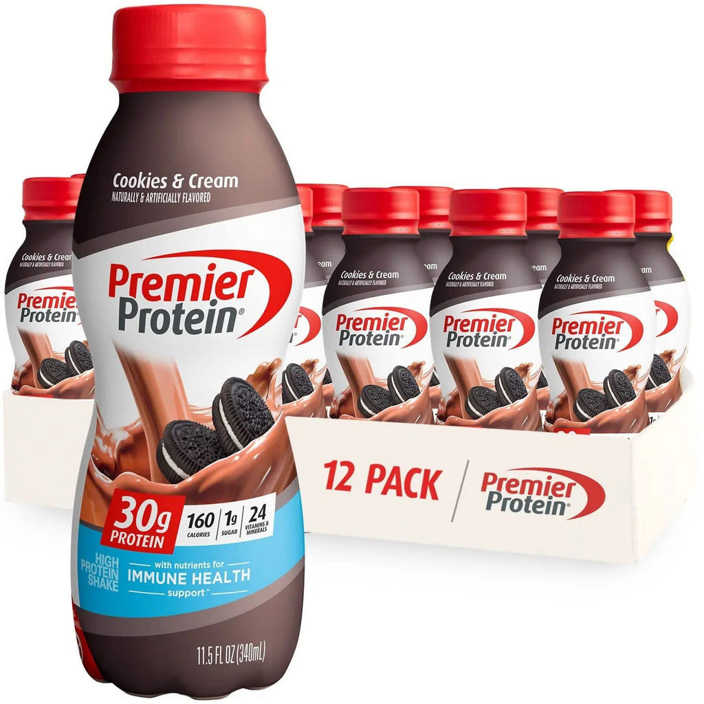 Premier Protein Shake, Cookies & Cream, 30g Protein, 1g Sugar, 24 Vitamins & Minerals - TrustMedUSA