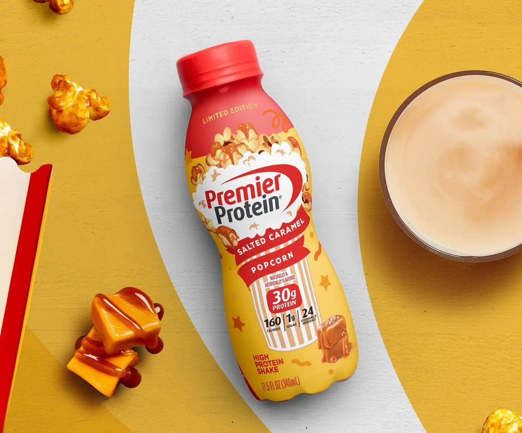 Premier Protein Shake Limited Edition Salted Caramel Popcorn, 30g 1g Sugar 24 Vitamins - TrustMedUSA