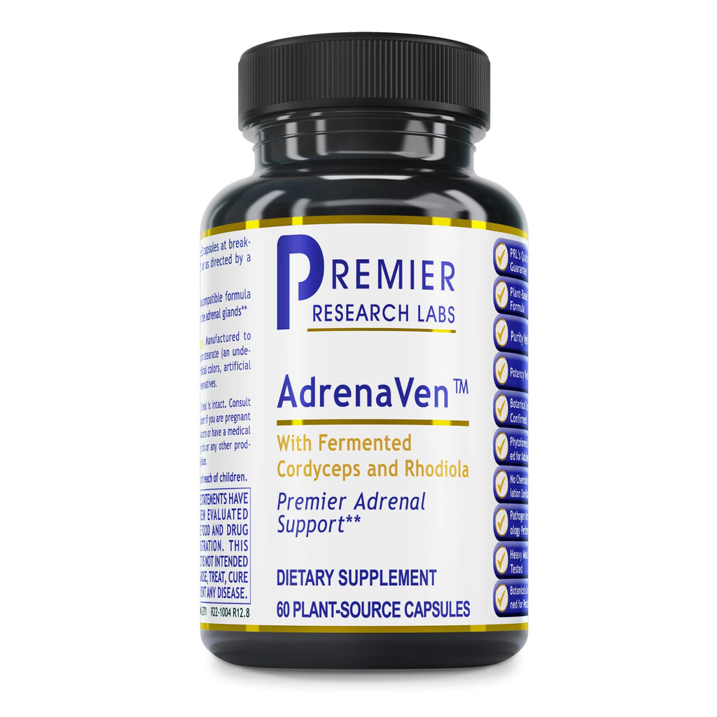 Premier Research Labs 30 Servings-AdrenaVen - Adrenal Health Supplement, Supports Adrenal Gland Health and Stress Response - Organic Adrenal Health - 60 Plant-Source Capsules - TrustMedUSA