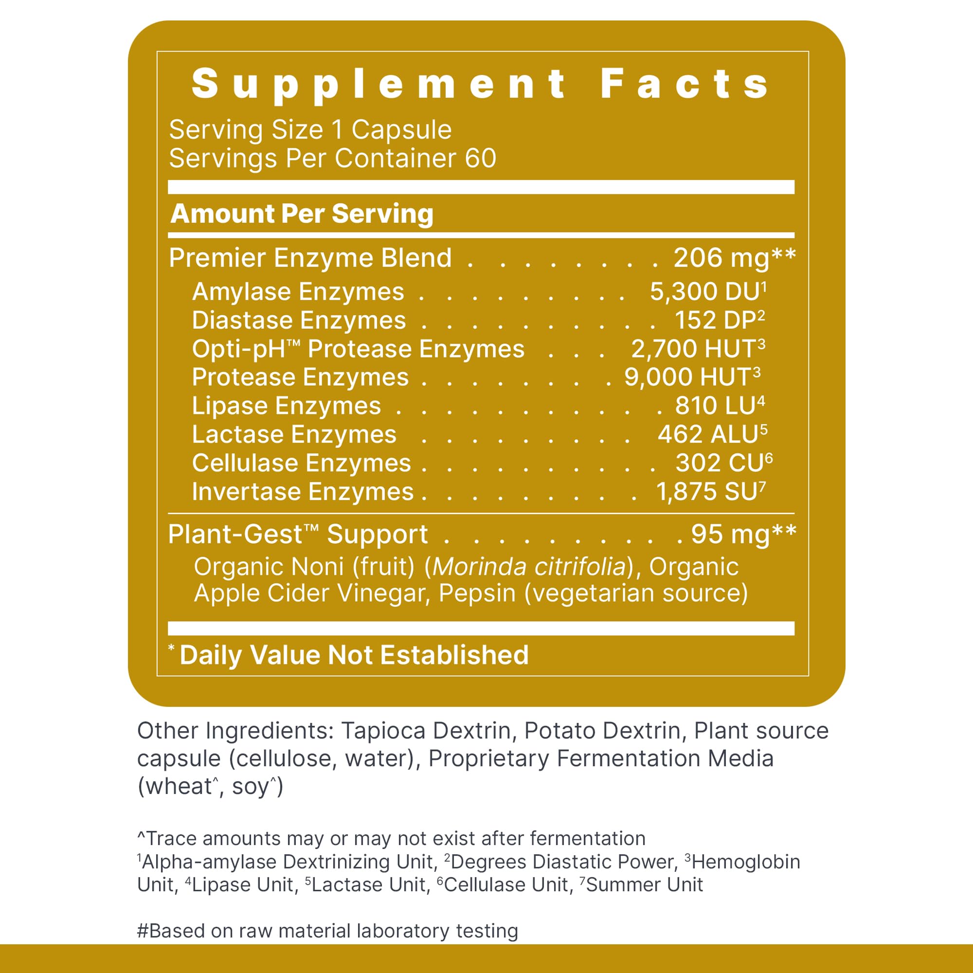 Premier Research Labs Active Digestive Enzymes with Probiotic and Prebiotics - Promotes Full-Spectrum Digestive Support - with Amylase, Protease & Lipase, 60 Plant-Sourced Capsules - TrustMedUSA
