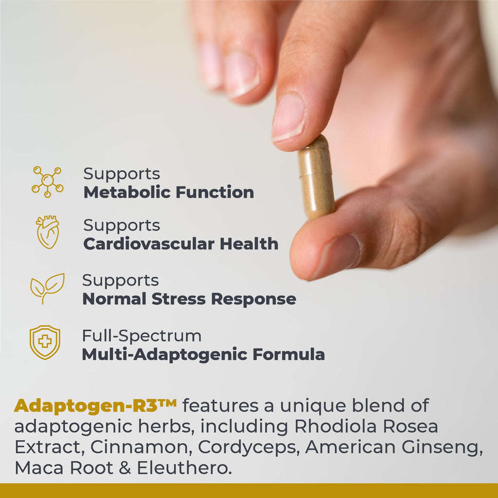 Premier Research Labs Adaptogen-R3 Supplement - Rhodiola Rosea Supplement with Maca Root, Adaptogen Complex for Stress, Heart & Metabolic Health - 90 Vegetarian Capsules - TrustMedUSA