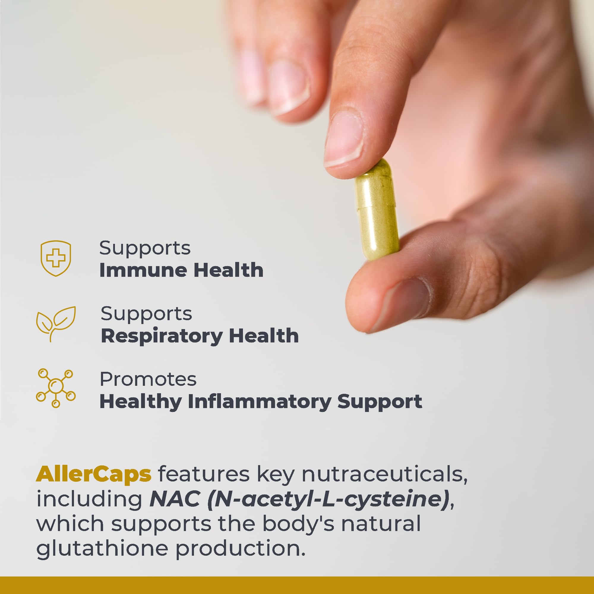 Premier Research Labs AllerCaps - A Lung Health Supplement with NAC/N-Acetyl Cysteine, Featuring Bromelain, Reishi Mushroom & Quertecin, Immune Support Formula - 60 Vegetarian Capsules - TrustMedUSA