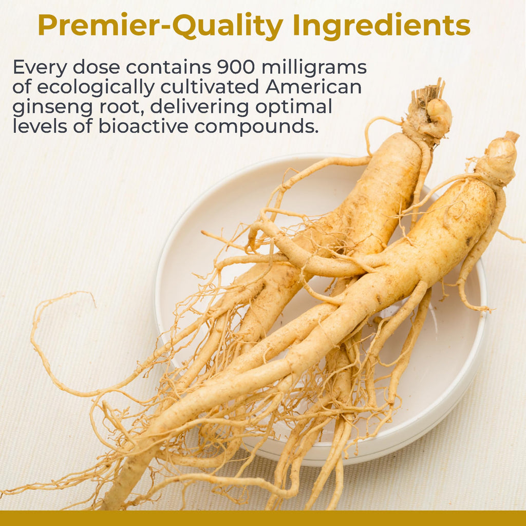 Premier Research Labs American Ginseng Supplement - American Ginseng Capsules, Herbal Ginseng Root Pills, North American Ginseng Herb Extract, Calming Energy Supplement - 60 Plant-Based Capsules - TrustMedUSA
