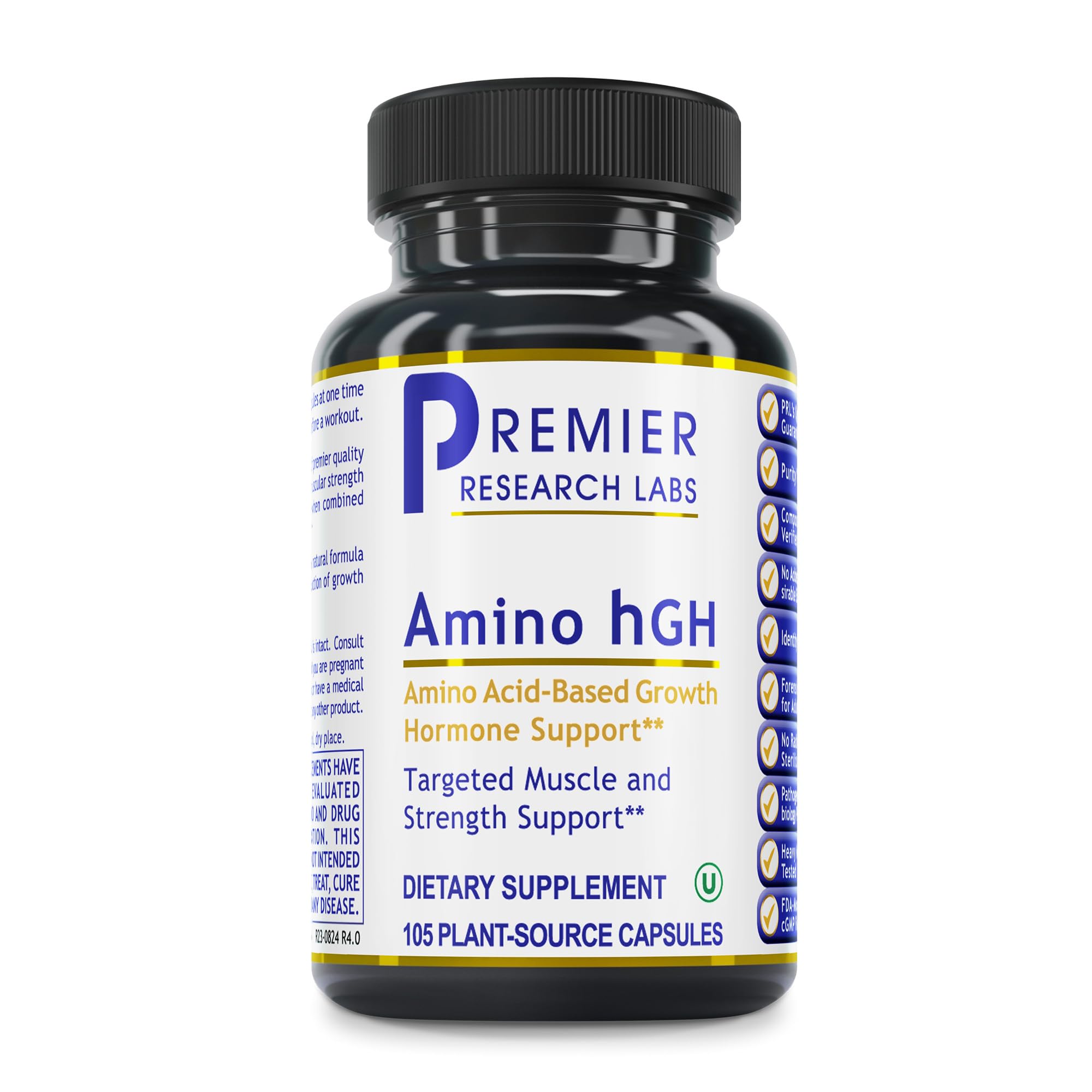 Premier Research Labs Amino HGH - HGH Supplements for Men, HGH Supplements for Women, Amino Acids, L-Arginine, L-Lysine, HGH Enhancer, Support Human Growth Hormone and Muscle Growth - 105 Capsules - TrustMedUSA