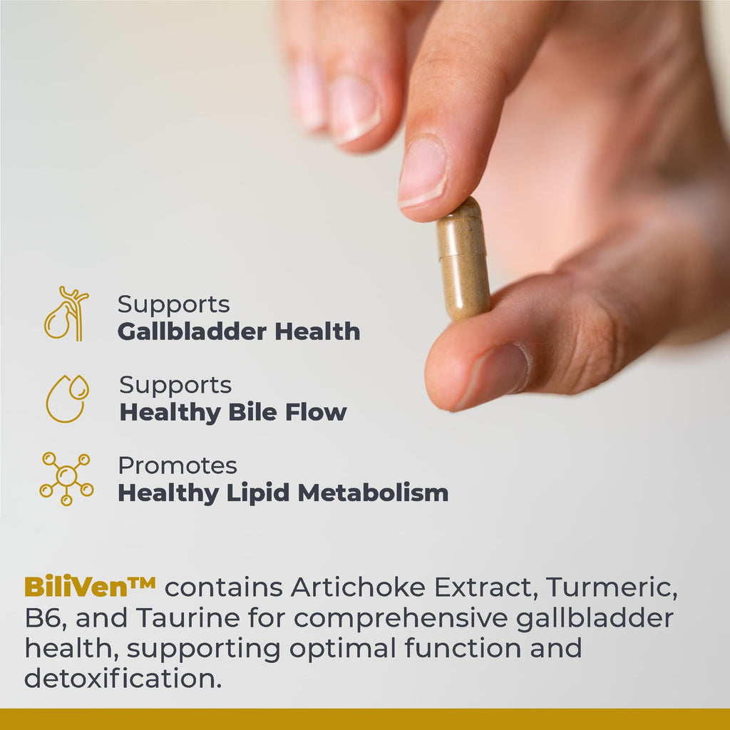 Premier Research Labs BiliVen -Gallbladder & Liver Cleanse Supplement, Gallbladder Support Pills with Artichoke Extract, Milk Thistle, Vitamin B6, Beet Root, Turmeric, Curcumin- 60 Vegetarian Capsules - TrustMedUSA