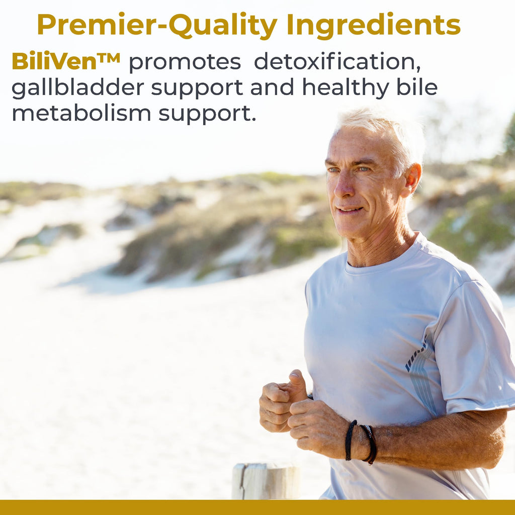 Premier Research Labs BiliVen -Gallbladder & Liver Cleanse Supplement, Gallbladder Support Pills with Artichoke Extract, Milk Thistle, Vitamin B6, Beet Root, Turmeric, Curcumin- 60 Vegetarian Capsules - TrustMedUSA