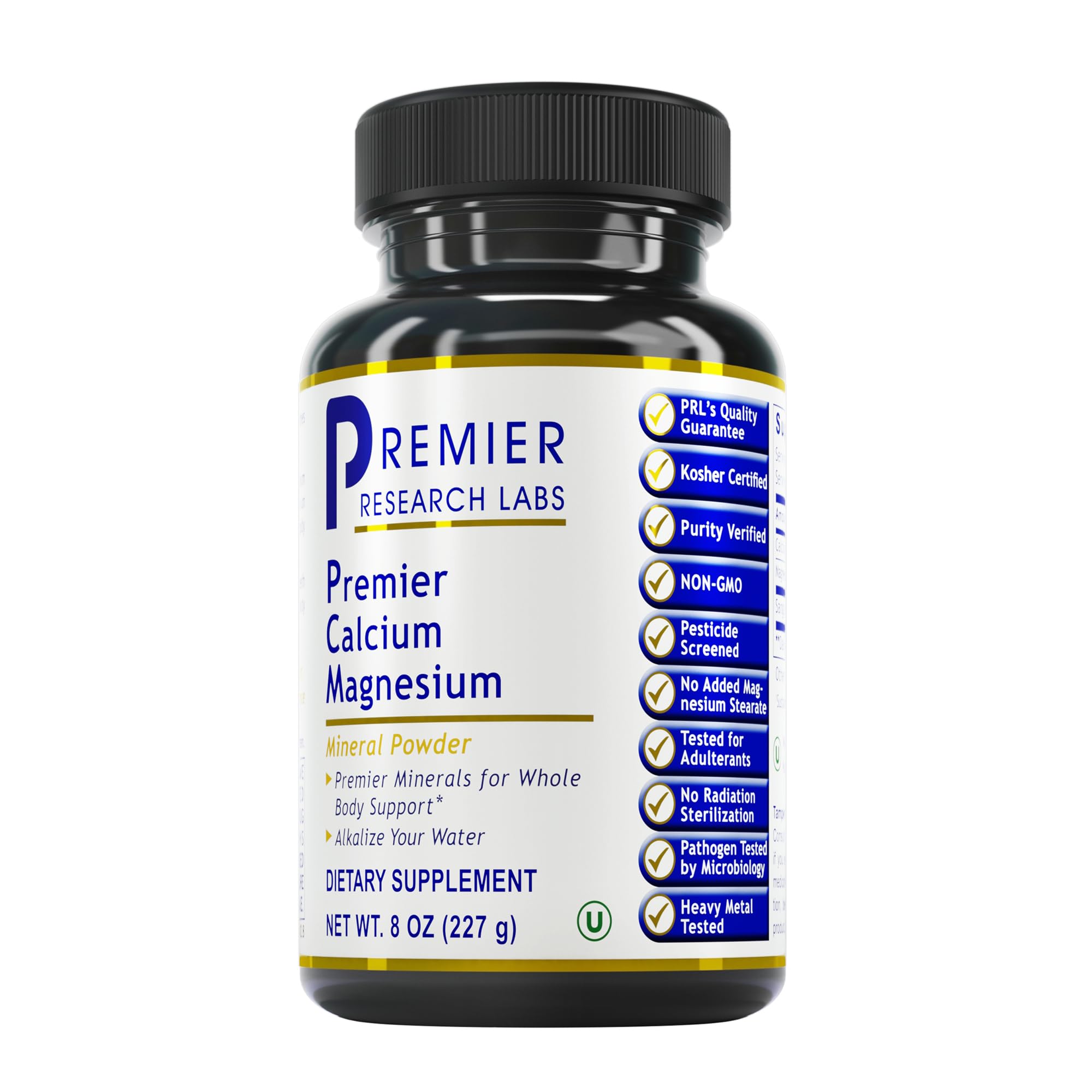 Premier Research Labs Calcium Magnesium Powder - Natural Coral Calcium Powder for Bone Health, Mix with Water for Alkaline PH Balance - 8 oz - TrustMedUSA