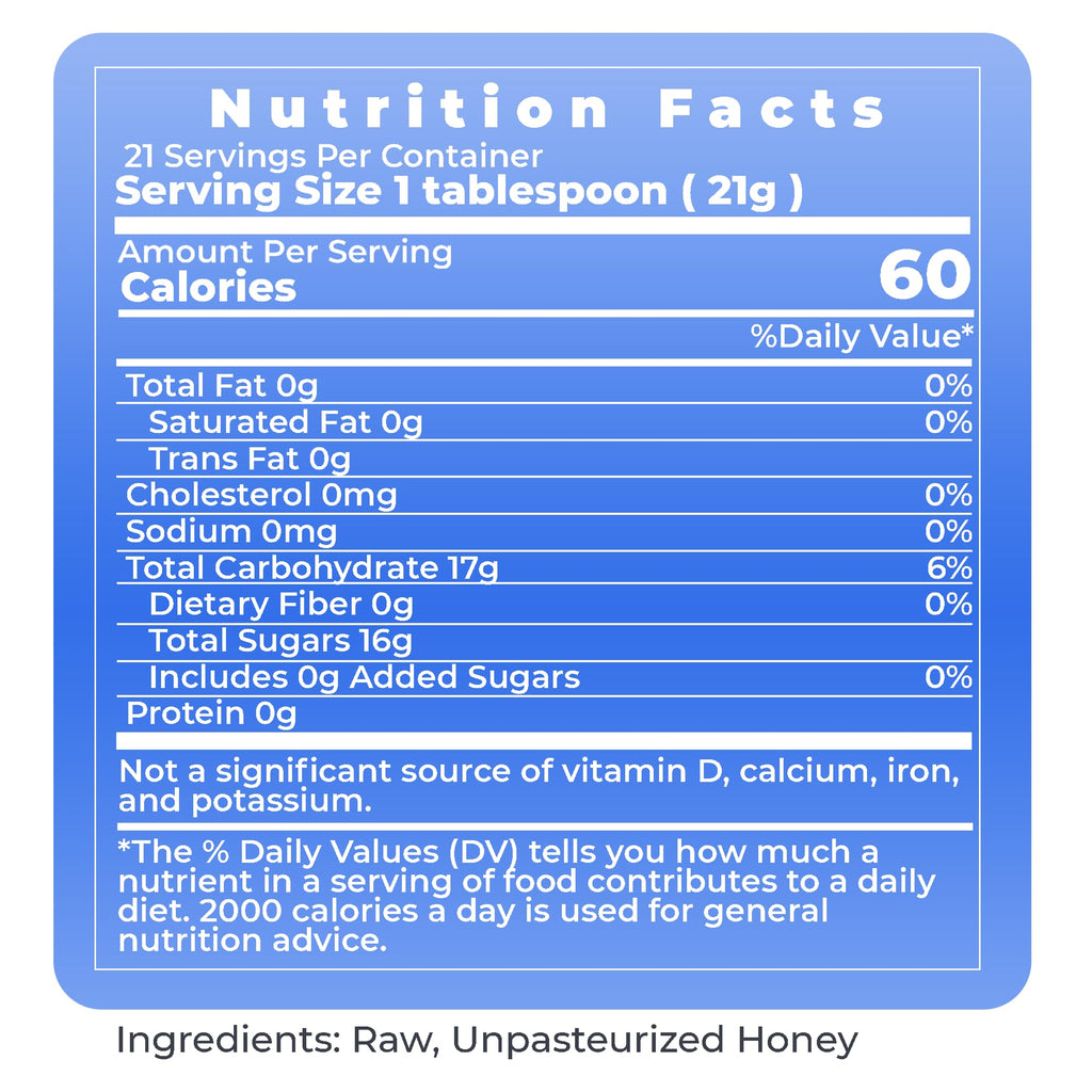 Premier Research Labs Canadian Gold Honey - Raw Honey, Pure Honey, Raw Unpasteurized Honey, Unfiltered, 100% Pure, Sugar-Free, Unprocessed Wildflower Honey - 1 lb Jar - TrustMedUSA