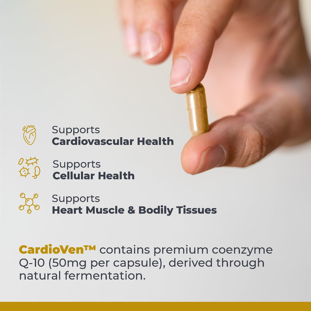 Premier Research Labs CardioVen - CoQ10, Coenzyme Q10, Co Q 10 Supplement 50mg, Ubiquinol with Chlorella, Tocotrienol & Cayenne Pepper for Heart Health, Antioxidant Support - 60 Vegetarian Capsules - TrustMedUSA