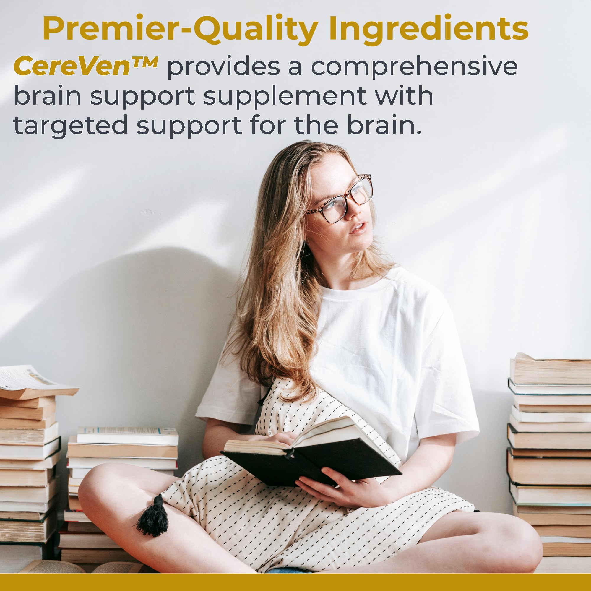 Premier Research Labs CereVen - Herbal Brain Supplement for Memory & Focus Featuring Rhodiola Rosea, Rhodiola Rosea Supplement for Brain Health Support - 60 Vegetarian Capsules - TrustMedUSA
