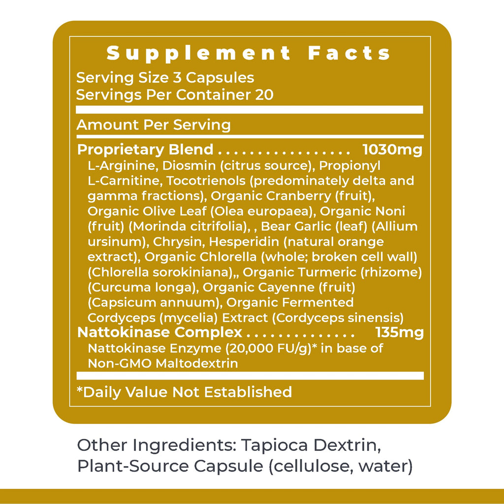Premier Research Labs CircuZyme - Blood Circulation Supplements Supporting Blood Flow & Vascular Support Featuring Diosmin, Cayenne & Nattokinase, for Men and Women - 60 Vegetarian Capsules - TrustMedUSA