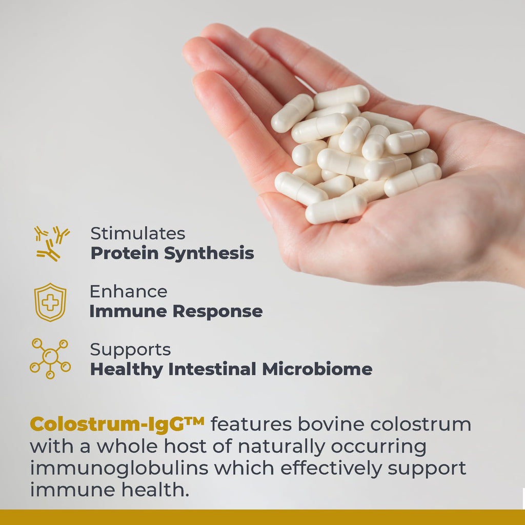 Premier Research Labs Colostrum-IgG - Colostrum Supplement, Bovine Colostrum for Humans, Cow Colostrum for Immune Health, Superfood with Lactoferrin, Amino Acids, Nucleotides - 60 Capsules - TrustMedUSA