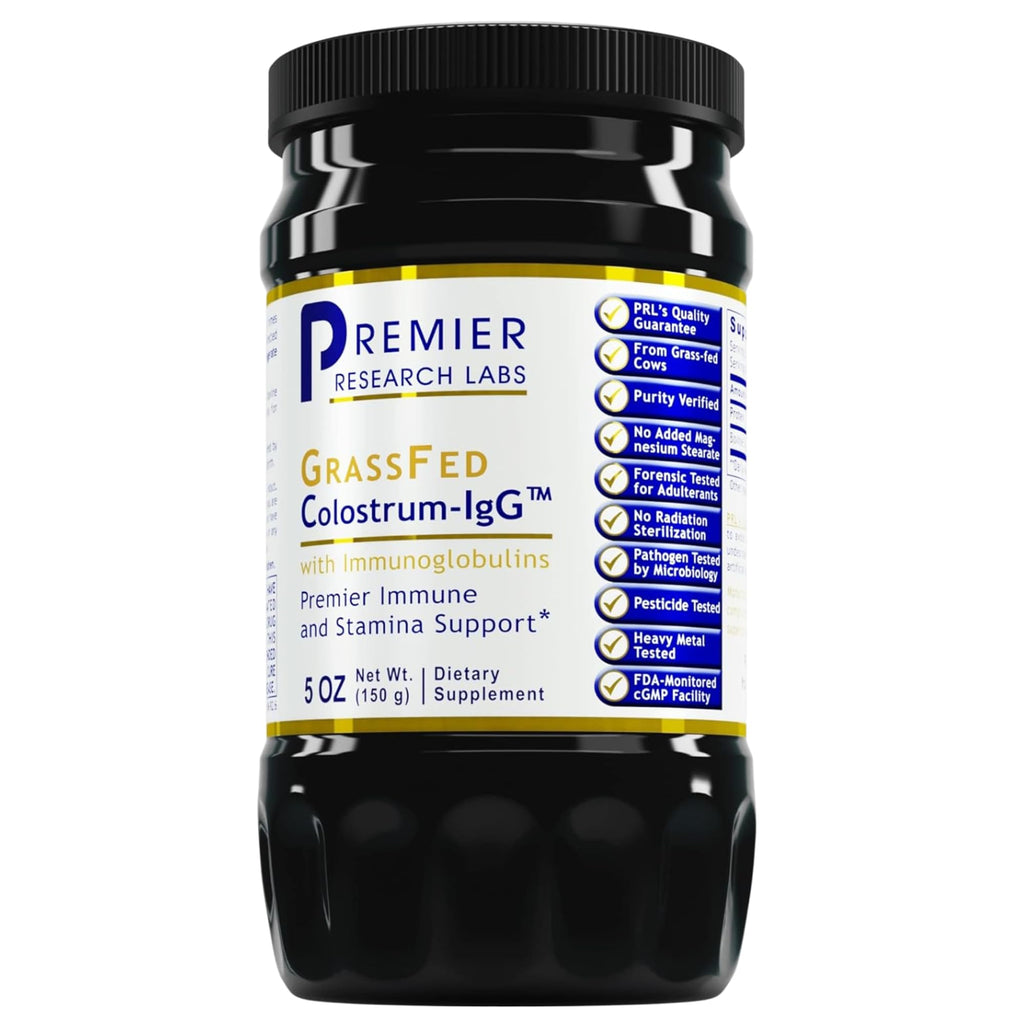Premier Research Labs Colostrum-IgG Powder - Colostrum Supplement, Bovine Colostrum for Humans, Cow Colostrum for Immune Health, Superfood with Lactoferrin, Amino Acids, Nucleotides - 5 oz (150 g) - TrustMedUSA