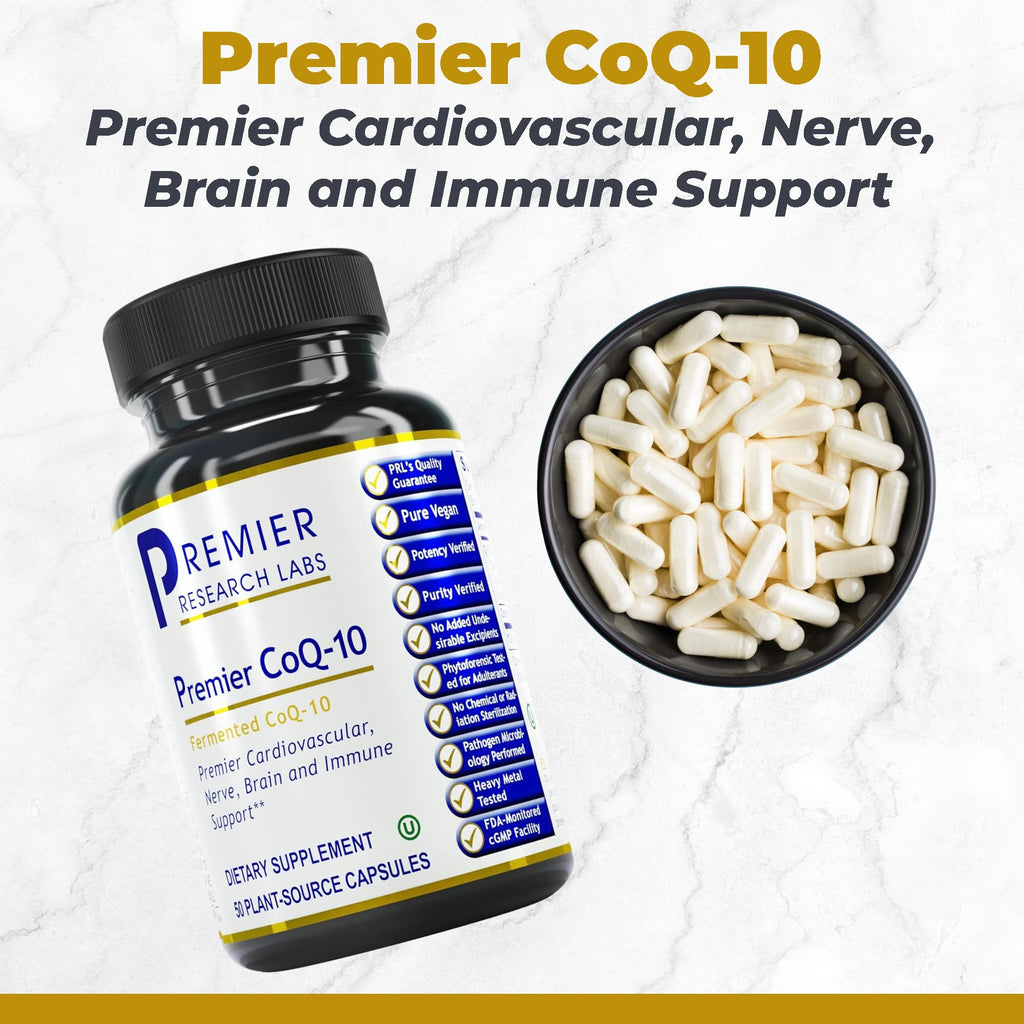 Premier Research Labs CoQ10 - Coenzyme Q10, Co Q 10 Supplement, 100mg Capsules, Ubiquinol Co Enzyme Q-10 with Red Algae & MCT Oil - 60 Vegetarian Capsules - TrustMedUSA