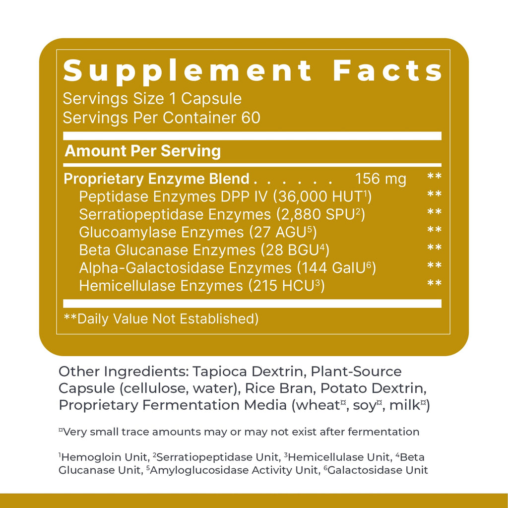 Premier Research Labs Digestase-SP - Enzymes for Digestion, Fermented Digestive Enzymes for Women & Men, Gut Health Support Pills with Peptidase, Hemicellulase - 60 Vegetarian Capsules - TrustMedUSA