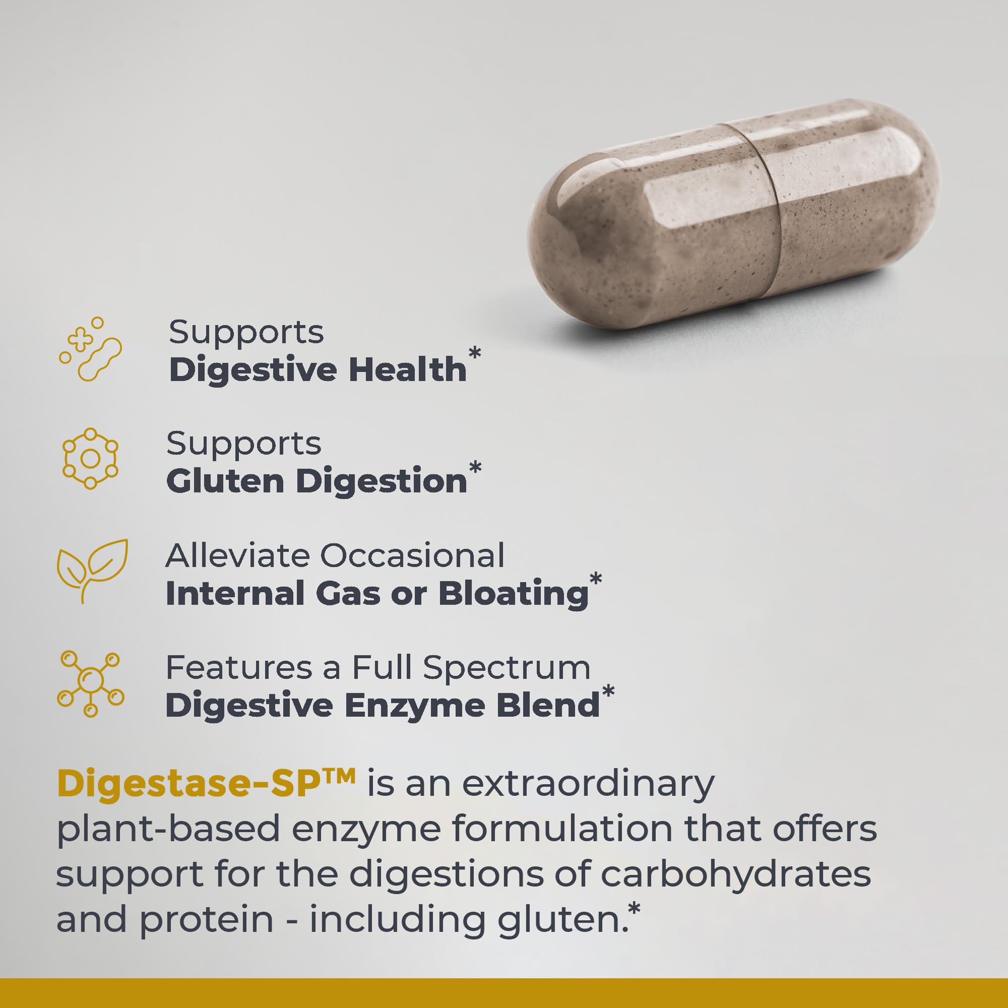 Premier Research Labs Digestase-SP - Enzymes for Digestion, Fermented Digestive Enzymes for Women & Men, Gut Health Support Pills with Peptidase, Hemicellulase - 60 Vegetarian Capsules - TrustMedUSA