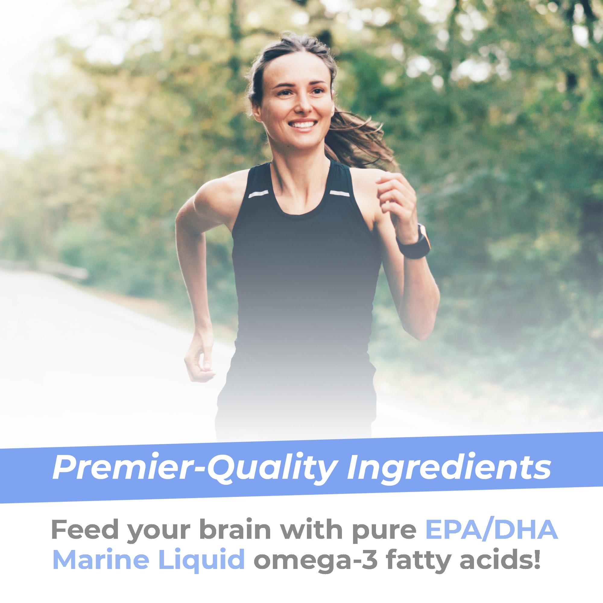 Premier Research Labs EPA/DHA Marine Liquid - Omega 3 Fish Oil Liquid, Omega 3 Liquid Fish Oil Supplement for Adults, Joint, Heart, & Brain Health Support - 8 Fl Oz Bottle - TrustMedUSA