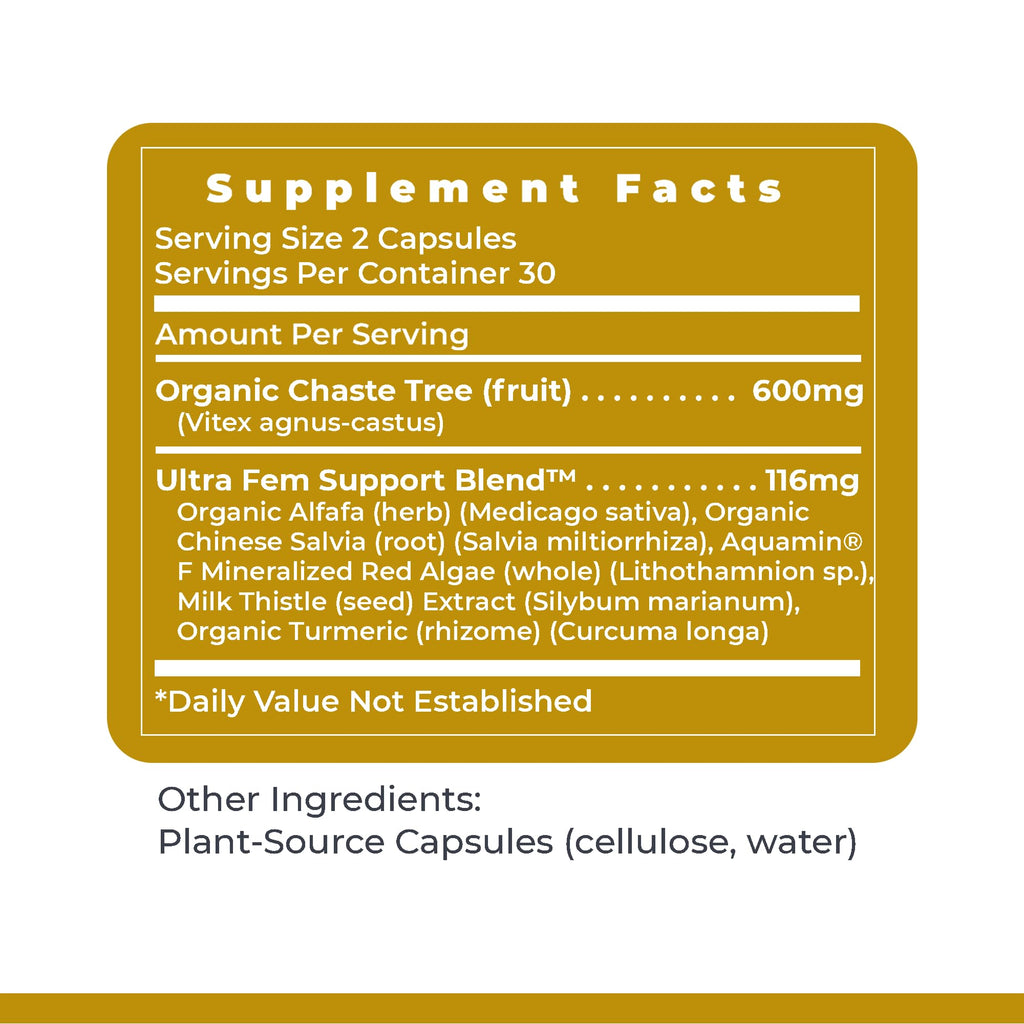 Premier Research Labs Fem Balance FX- Chasteberry Supplement for Women Hormone Balance Support, Chaste Tree Supplement w/Organic Chasteberry Extract, Natural Support for Women- 60 Vegetarian Capsules - TrustMedUSA