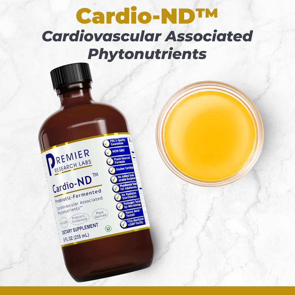 Premier Research Labs Fermented Cardio-ND - Cardio Heart Health, Cardio Support Liquid Fermented in Probiotics for Women, Men, Adults, Supports Heart Health with Hawthorne Berry - 8 fl oz Bottle - TrustMedUSA