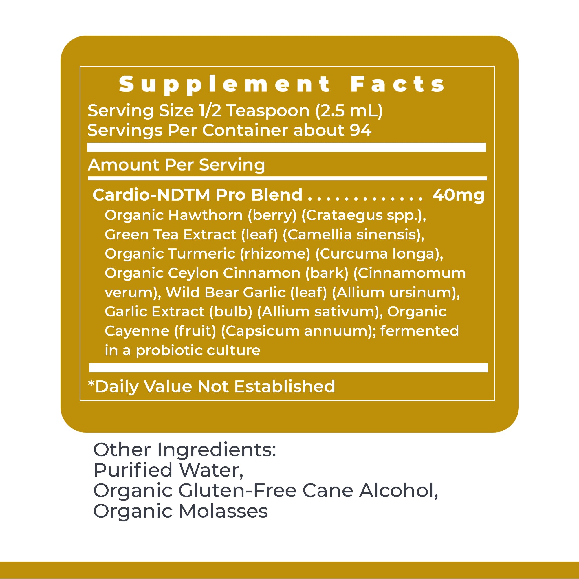 Premier Research Labs Fermented Cardio-ND - Cardio Heart Health, Cardio Support Liquid Fermented in Probiotics for Women, Men, Adults, Supports Heart Health with Hawthorne Berry - 8 fl oz Bottle - TrustMedUSA