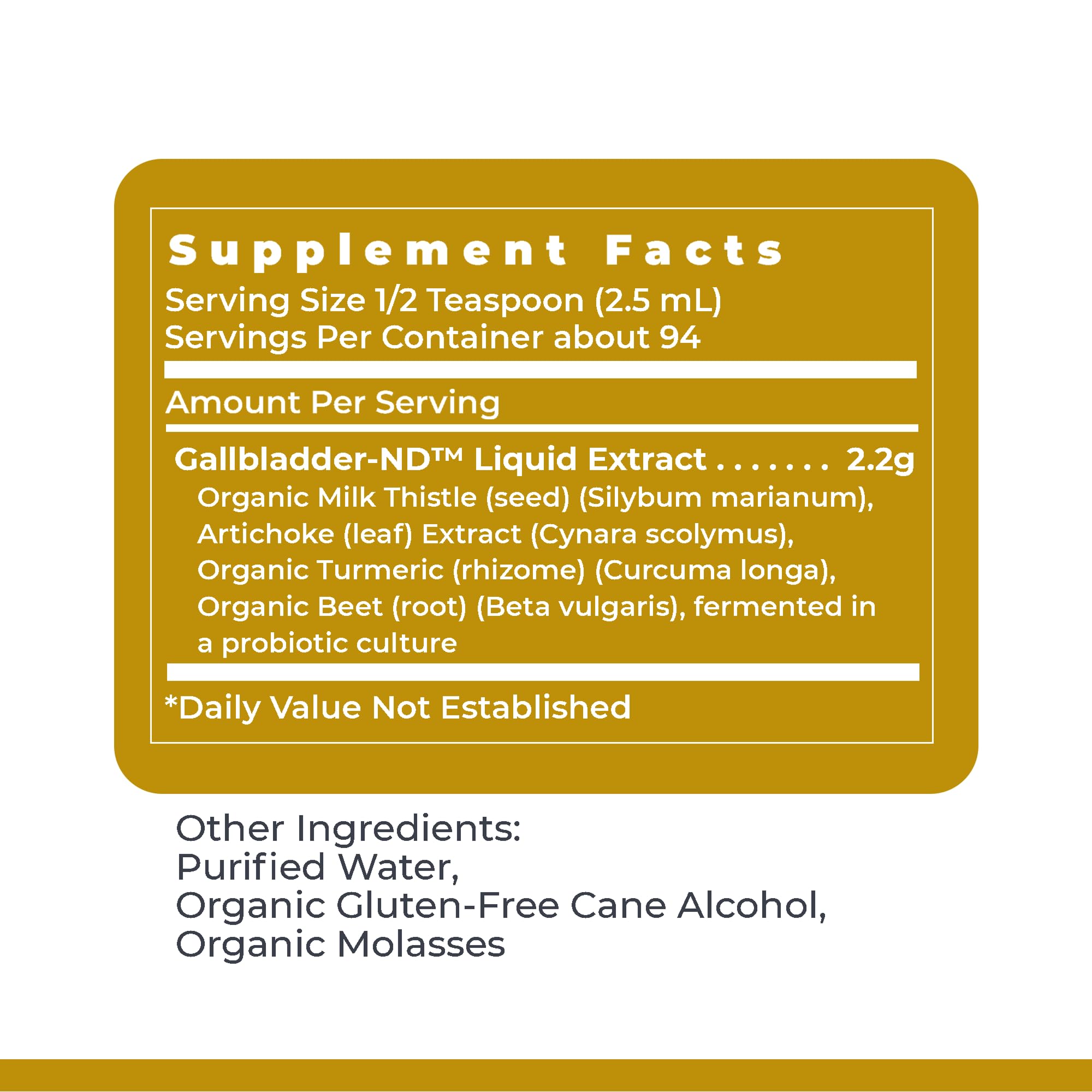 Premier Research Labs Fermented Gallbladder-ND - Gallbladder Cleanse, Milk Thistle and Artichoke Extract, Milk Thistle Liquid Drops, Tincture Supplement with Antioxidants, Turmeric - 8 Fl Oz Bottle - TrustMedUSA