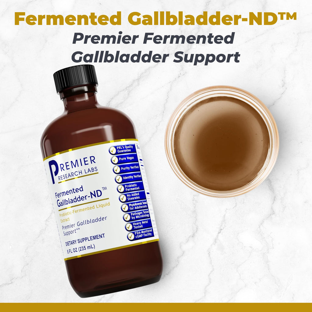 Premier Research Labs Fermented Gallbladder-ND - Gallbladder Cleanse, Milk Thistle and Artichoke Extract, Milk Thistle Liquid Drops, Tincture Supplement with Antioxidants, Turmeric - 8 Fl Oz Bottle - TrustMedUSA