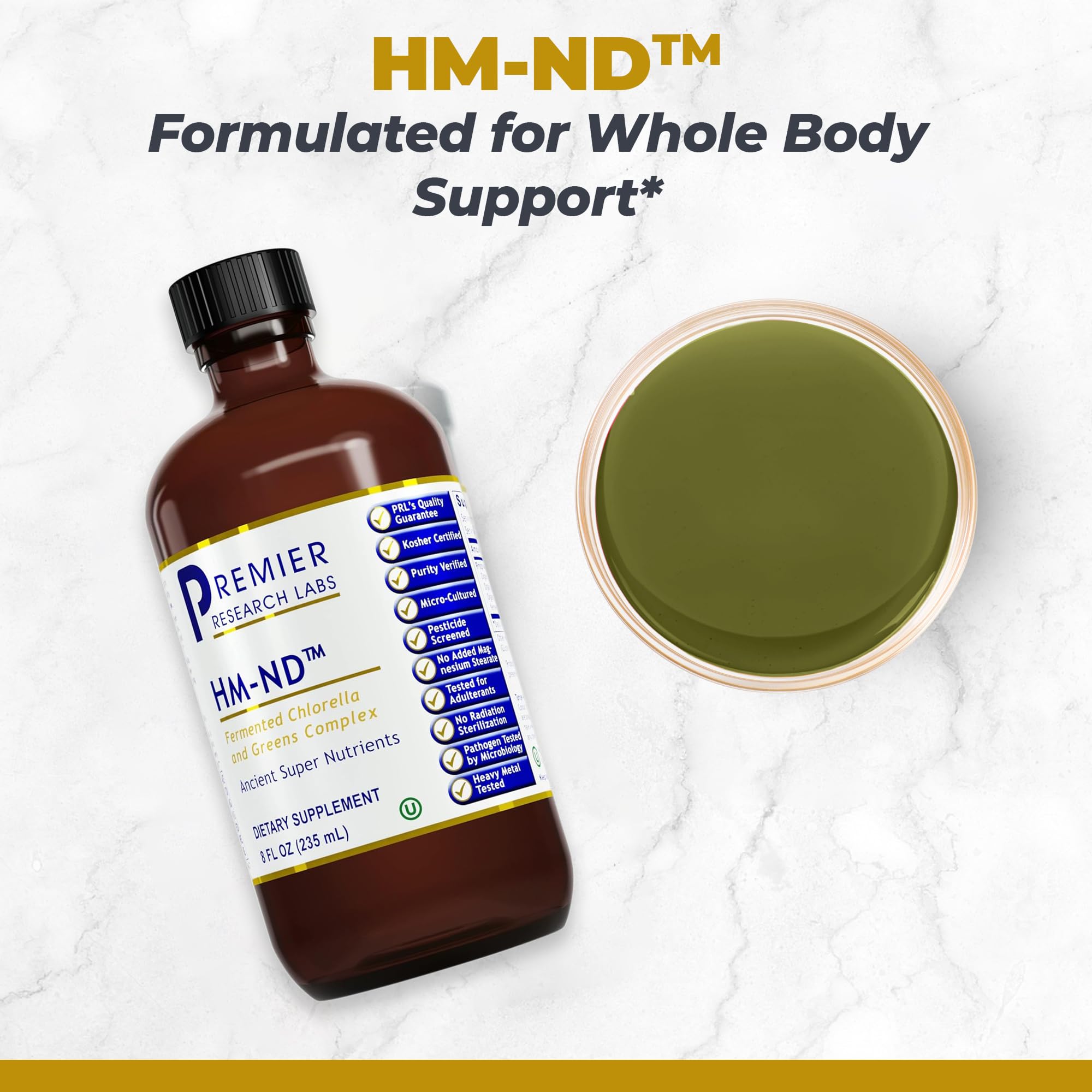 Premier Research Labs Fermented HM-ND - Cilantro, Parsley, and Chlorella Liquid, Full Body Detox and Cleanse for Men and Women, Cilantro Supplement with Organic Herbal Extracts - 8 Fl Oz - TrustMedUSA