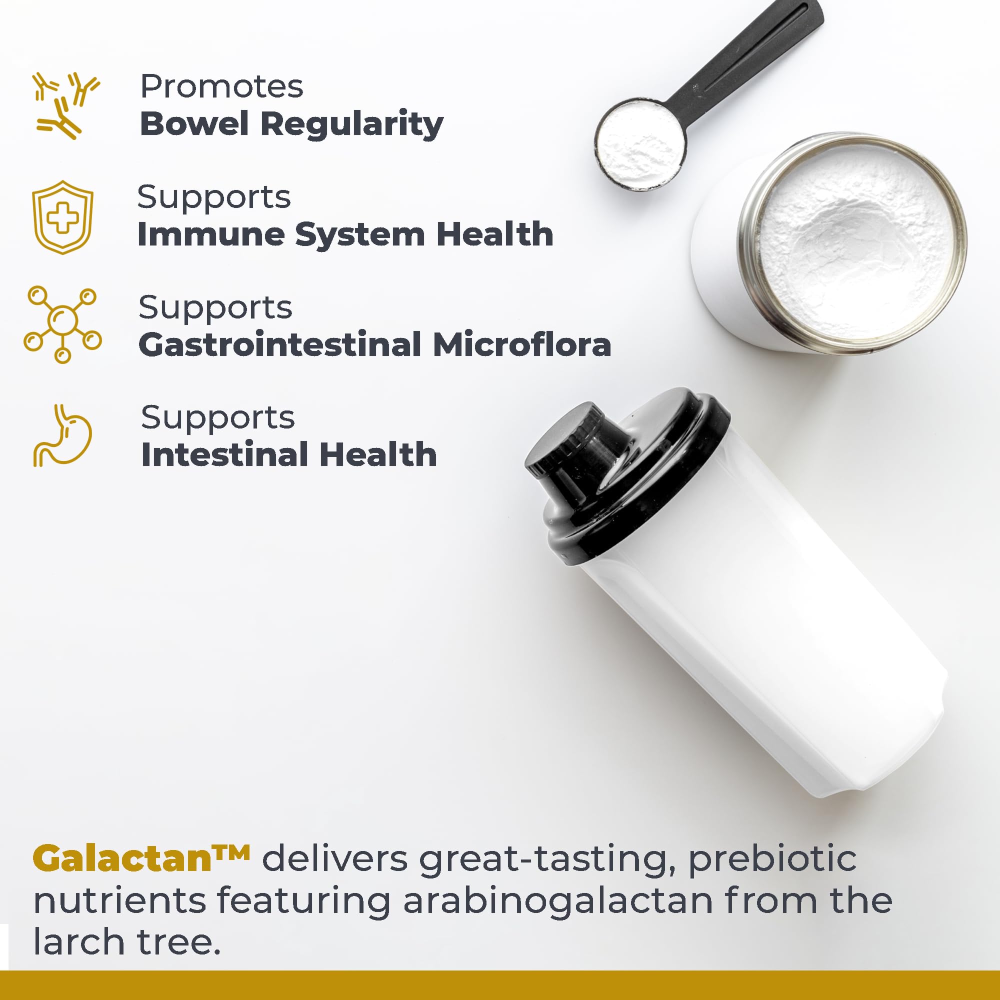 Premier Research Labs Galactan - Larch Arabinogalactan Powder for Men & Women, Prebiotic Fiber Powder for Healthy Gut Microbiome, Larch Tree Extract, Calcium - 8 oz - TrustMedUSA