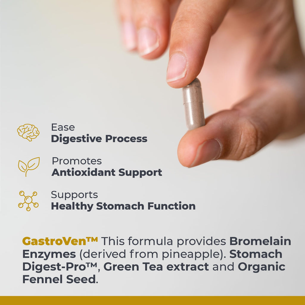 Premier Research Labs GastroVen - Digestive Enzymes for Women & Men, Digestive Health Supplement, Supports Healthy Gut Microbiome w/Bromelain, Ginger - 60 Capsules - TrustMedUSA