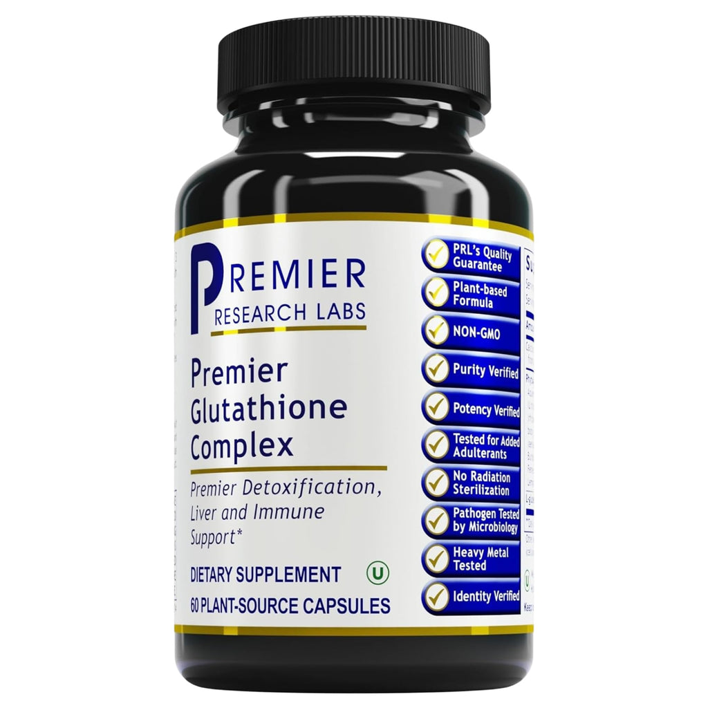 Premier Research Labs Glutathione Complex - Liver & Immune Support Supplement - Glutathione Pill for Natural Liver Cleanse - 60 Vegetarian Capsules - TrustMedUSA
