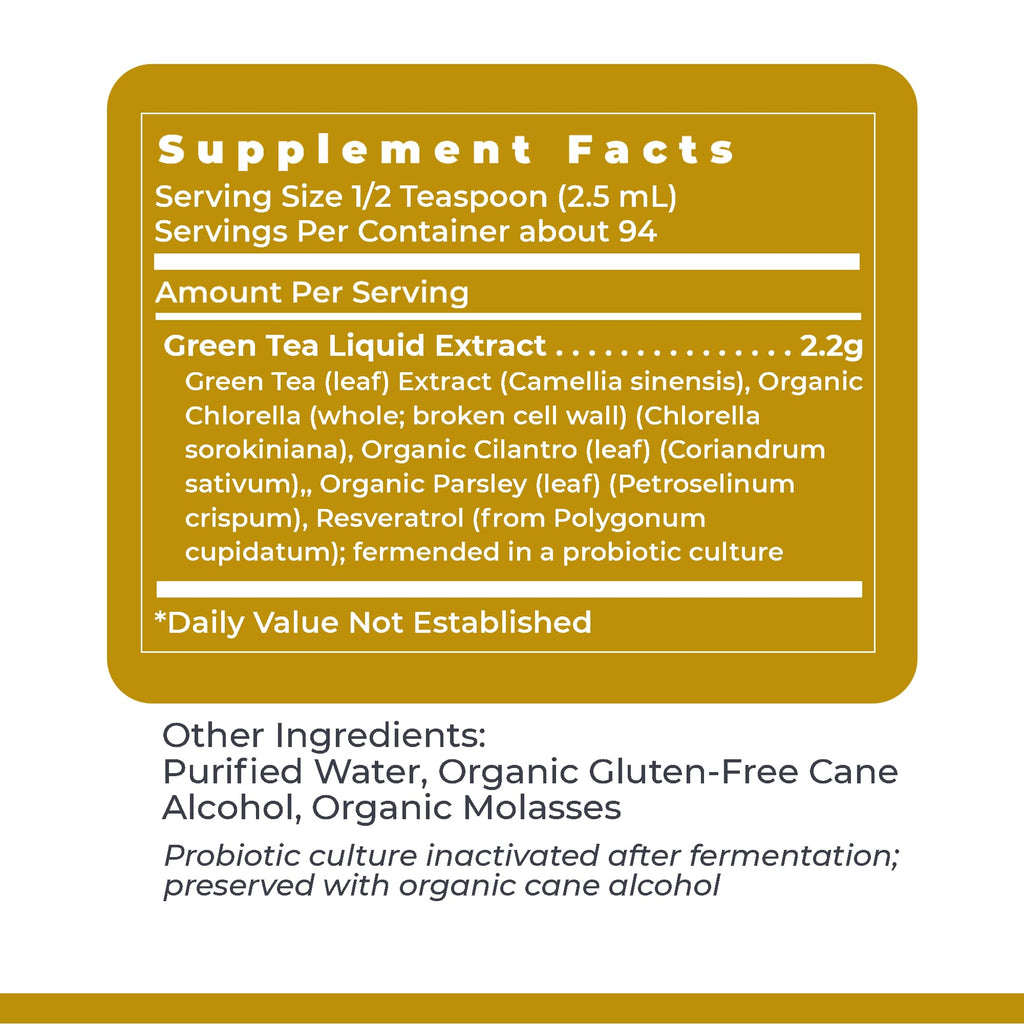 Premier Research Labs Green Tea-ND - Probiotic Fermented Green Tea Extract Supplement with ECGC, Camellia Sinensis Liquid, Supplement Drops for Adults, Vegan Friendly - 8 Fl Oz Bottle - TrustMedUSA