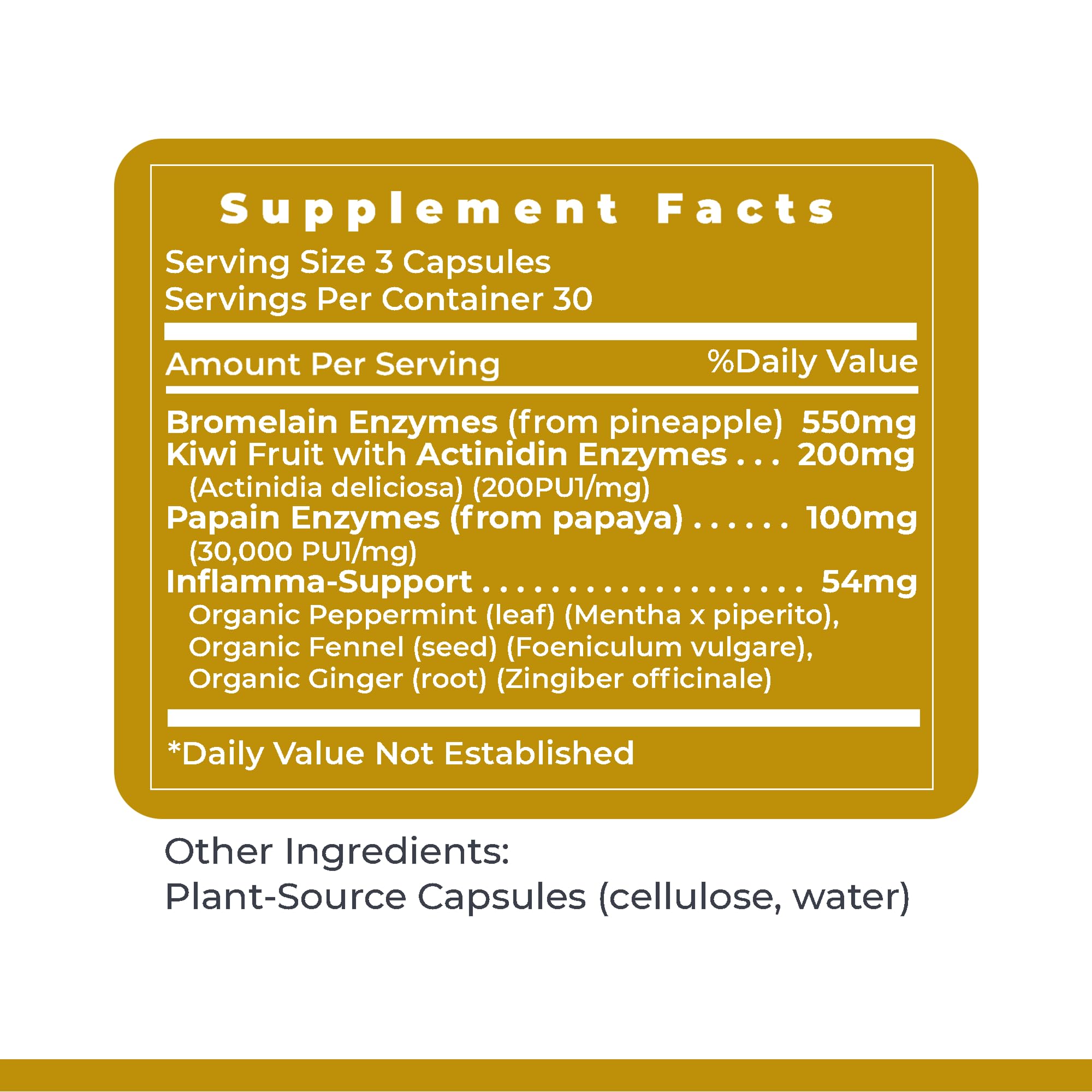 Premier Research Labs Inflammacidin - Digestive Enzymes, Papain from Papaya, and Bromelain Enzymes for Digestion, Plant Enzymes for Women & Men, Vegan Friendly - 90 Vegetarian Capsules - TrustMedUSA