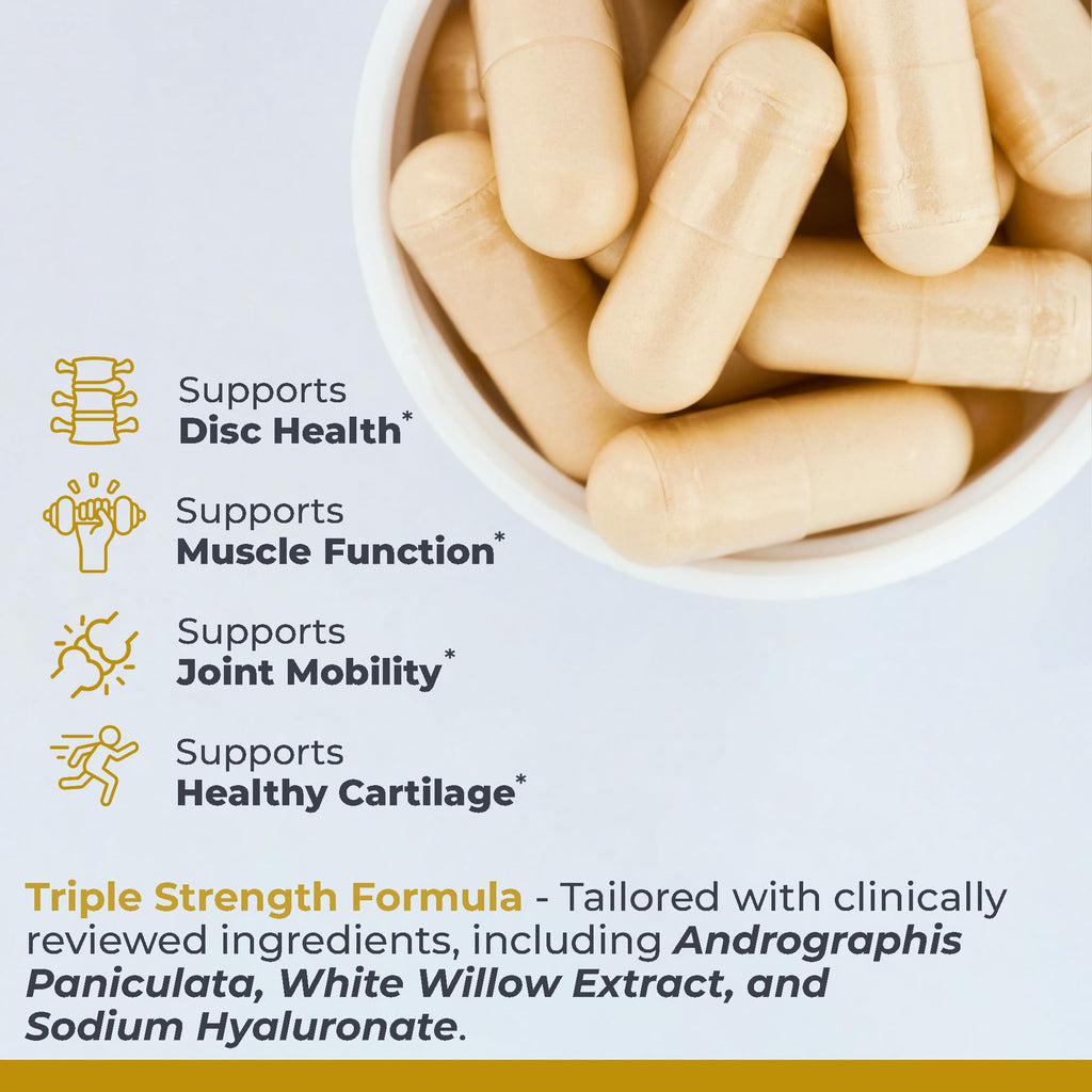Premier Research Labs Joint & Disc Support Supplement - for Men & Women, Glucosamine, Joint Mobility and Muscle Health, Cartilage Repair, Gluten Free, Plant-Sourced - 90 Capsules - TrustMedUSA