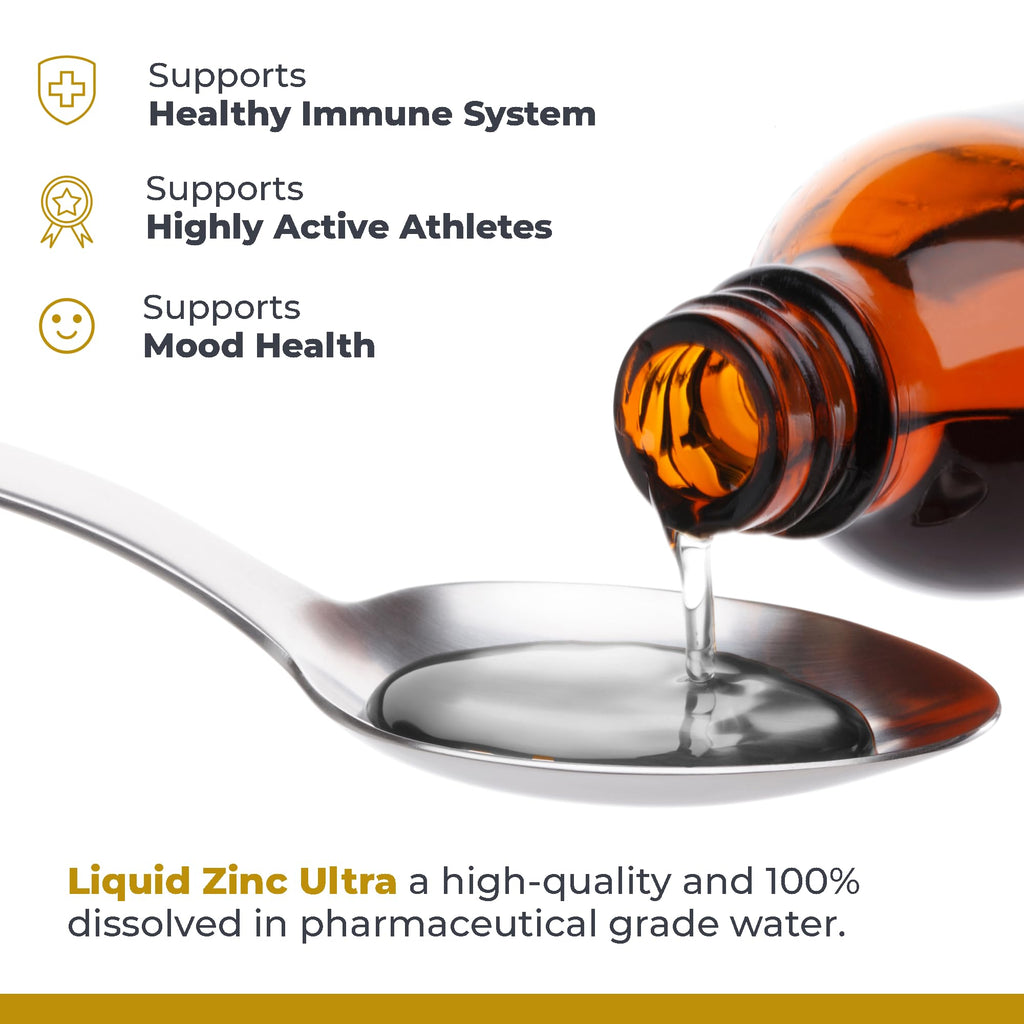 Premier Research Labs Liquid Zinc Ultra Supplement - for Immune Support & Well-Being for Adults & Kids - Highly Absorbable Drops - Used for Rapid Analysis of Zinc Status - 8 fl oz - TrustMedUSA