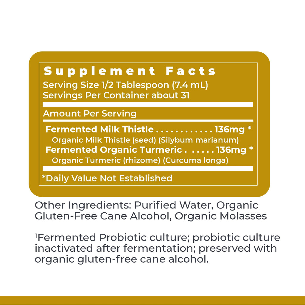 Premier Research Labs Liver-ND - Liver Cleanse, Milk Thistle Extract, Milk Thistle Liquid Drops, Tincture Supplement Fermented with Probiotics, with Antioxidants, Turmeric, 8 Fl Oz Bottle - TrustMedUSA
