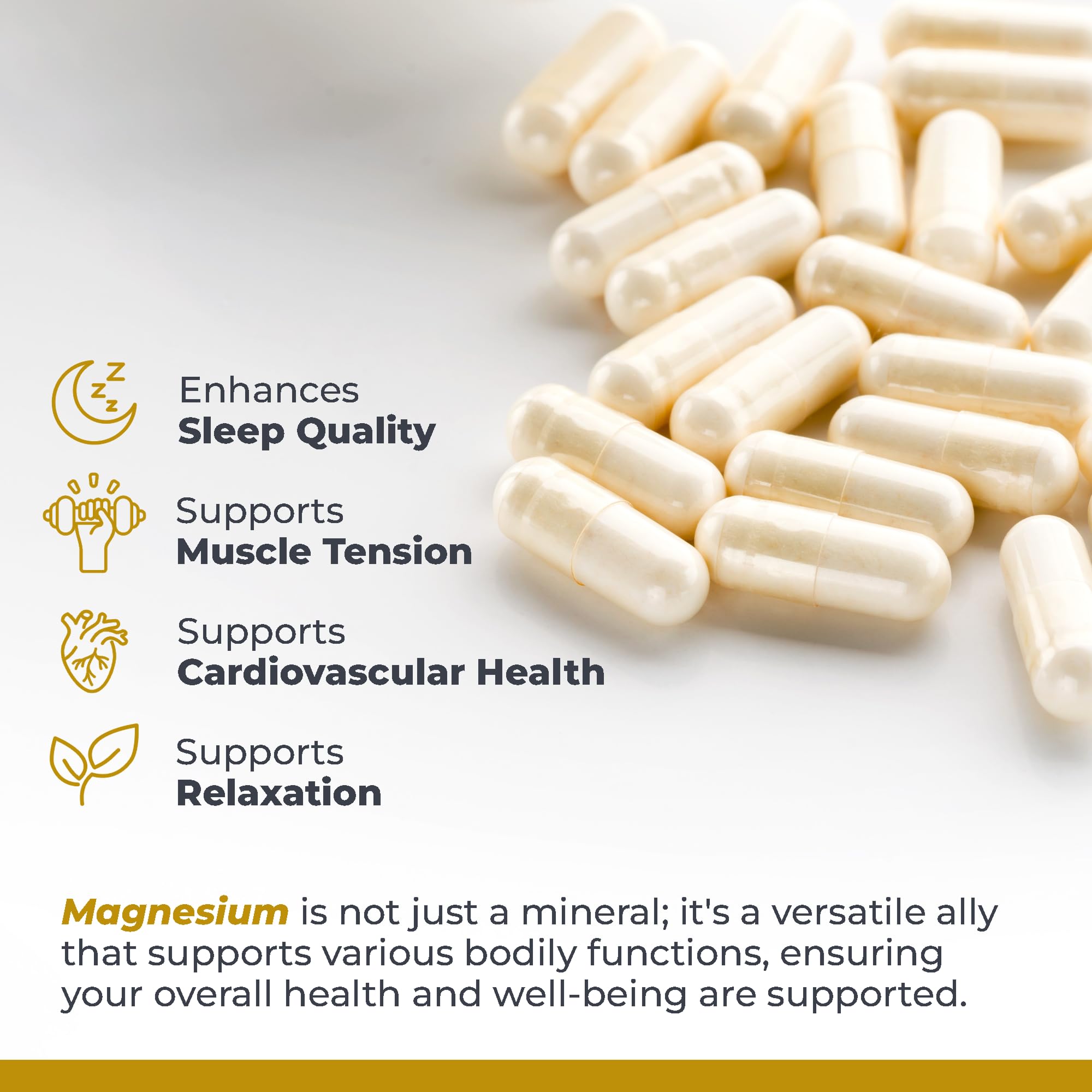 Premier Research Labs Magnesium Glycinate Supplement - Pure Magnesium, High Absorption, Supports Sleep Quality, Chelated, Vegan, Third Party Tested, Premier Energy Support - 90 Capsules - TrustMedUSA