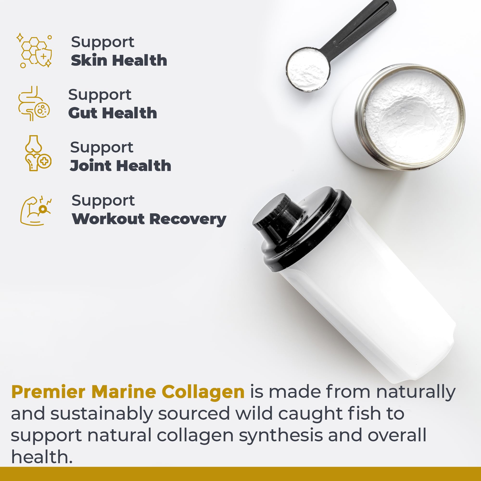 Premier Research Labs Marine Collagen - Marine Collagen Peptides, Hydrolyzed Marine Collagen Powder, Fish Collagen for Women and Men, 5g Collagen Per Serving for Skin, Joint, and Gut Health - 7 Oz - TrustMedUSA