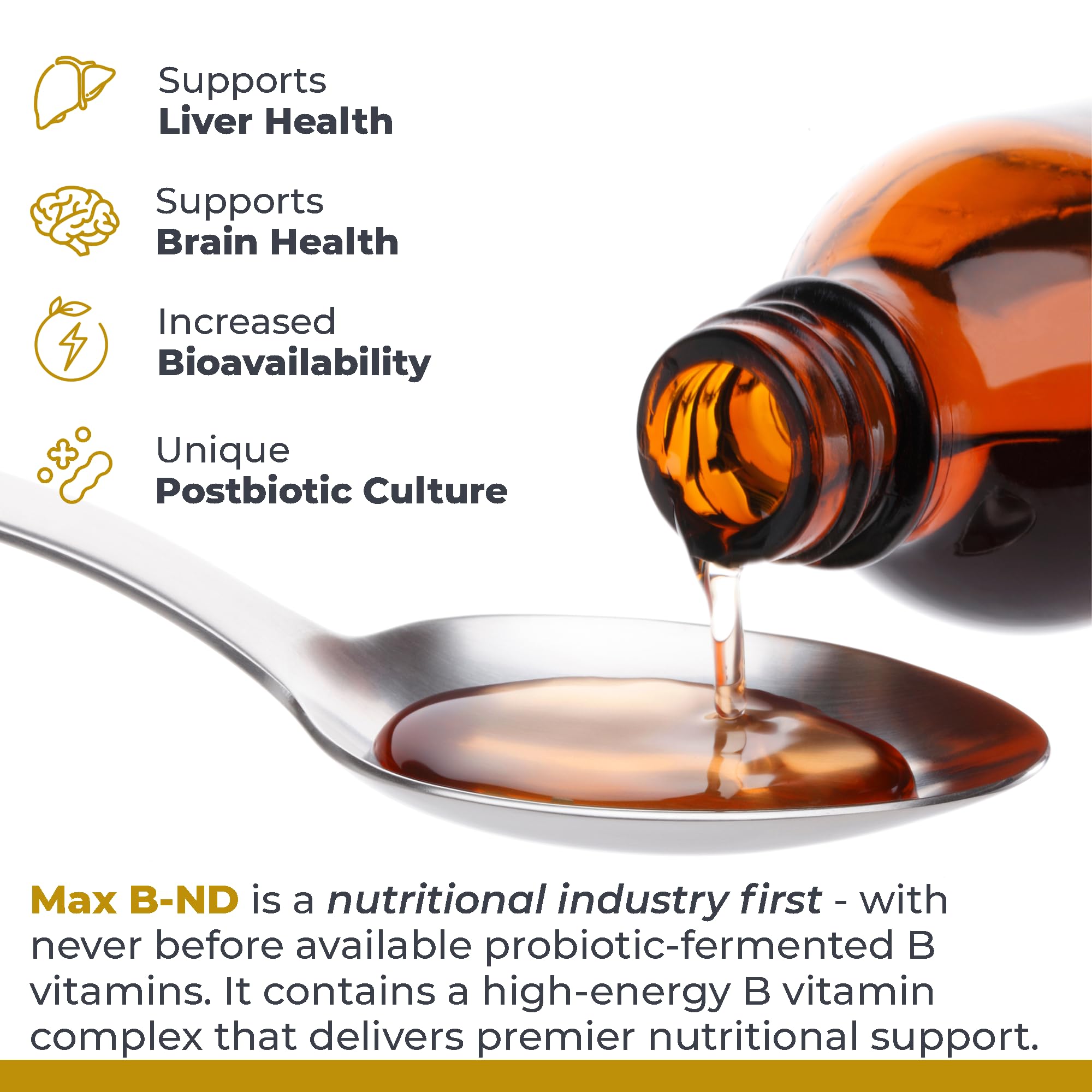 Premier Research Labs Max B-ND Liquid Vitamin - B-Complex for Liver & Brain Health - Sublingual Drops for Energy, Immune & Adrenal Support - 2 fl oz - Thiamin, B12, B6 & More - for Men, Women - TrustMedUSA