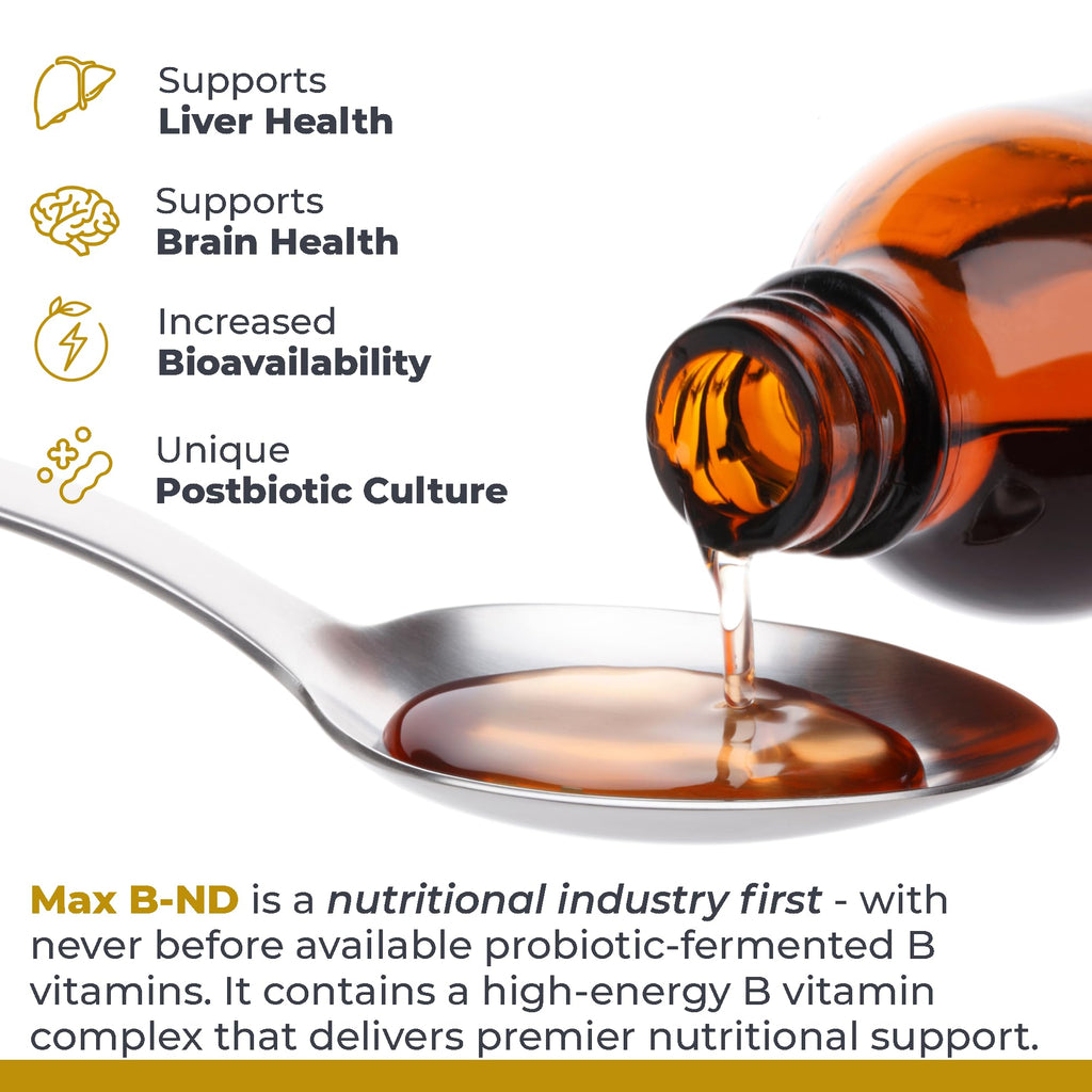Premier Research Labs Max B-ND - Liquid Vitamin B Complex for Liver & Brain Health, Sublingual Drops for Men & Women with Thiamin, B12 & B6-8 Fl Oz Bottle - TrustMedUSA