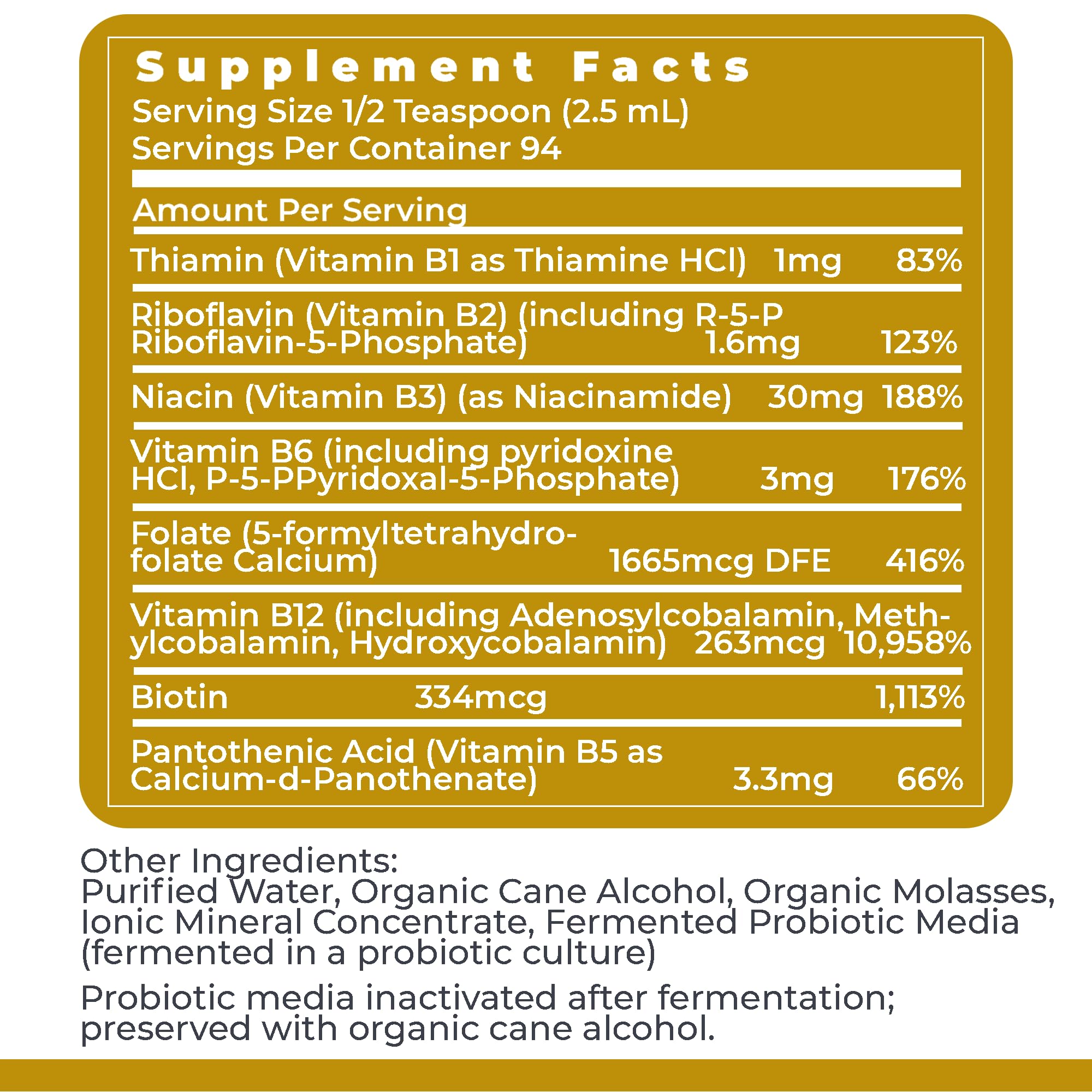 Premier Research Labs Max B-ND - Liquid Vitamin B Complex for Liver & Brain Health, Sublingual Drops for Men & Women with Thiamin, B12 & B6-8 Fl Oz Bottle - TrustMedUSA
