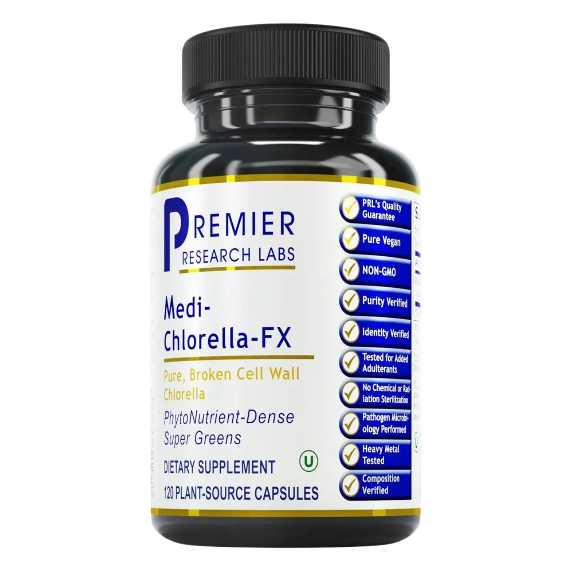 Premier Research Labs Medi Chlorella-FX - Chlorella Capsules, Chlorophyll Capsules, Organic Pills for Women & Men, Chlorophyll Supplement - 120 Vegetarian Capsules - TrustMedUSA