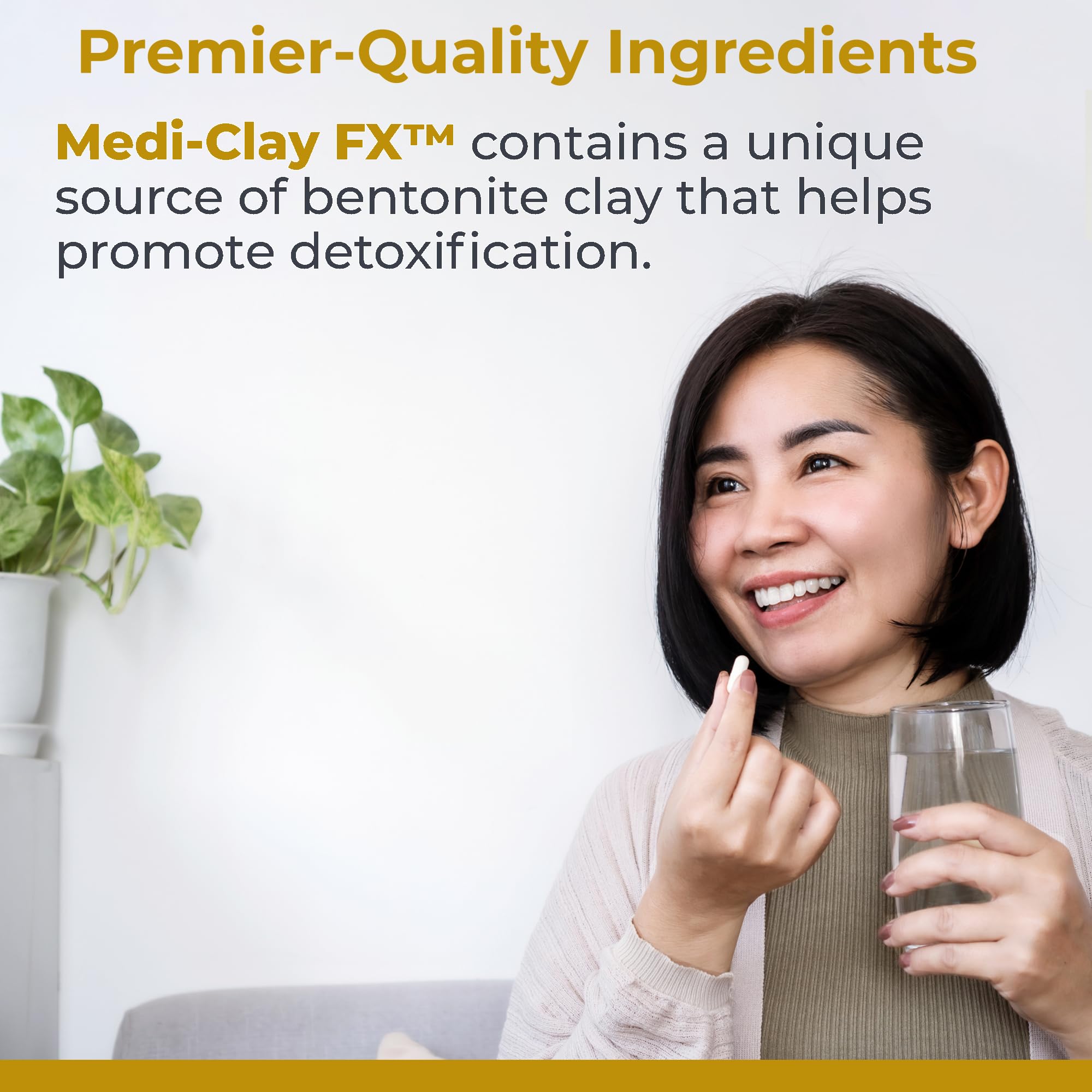 Premier Research Labs Medi-Clay-FX: Bentonite Clay Capsules for Detoxification | Food Grade Smectite Supplement | Absorb Toxins, Supports Cellular Health and Mold Detox - 90 Capsules - TrustMedUSA