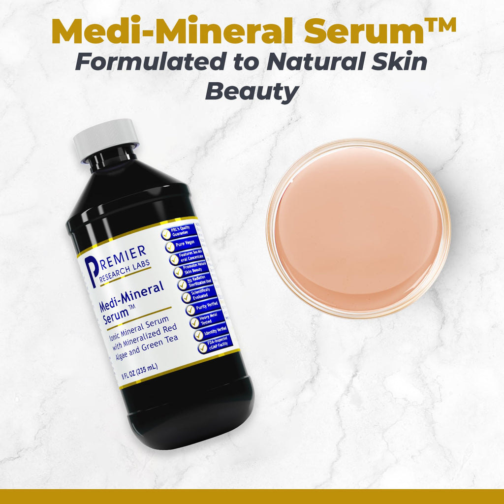 Premier Research Labs Medi-Mineral Serum - Supports Natural Skin Beauty & Facial Clarity* - Infused with Red Marine Algae, Green Tea Extract & Sea Salt - 8 fl oz - TrustMedUSA