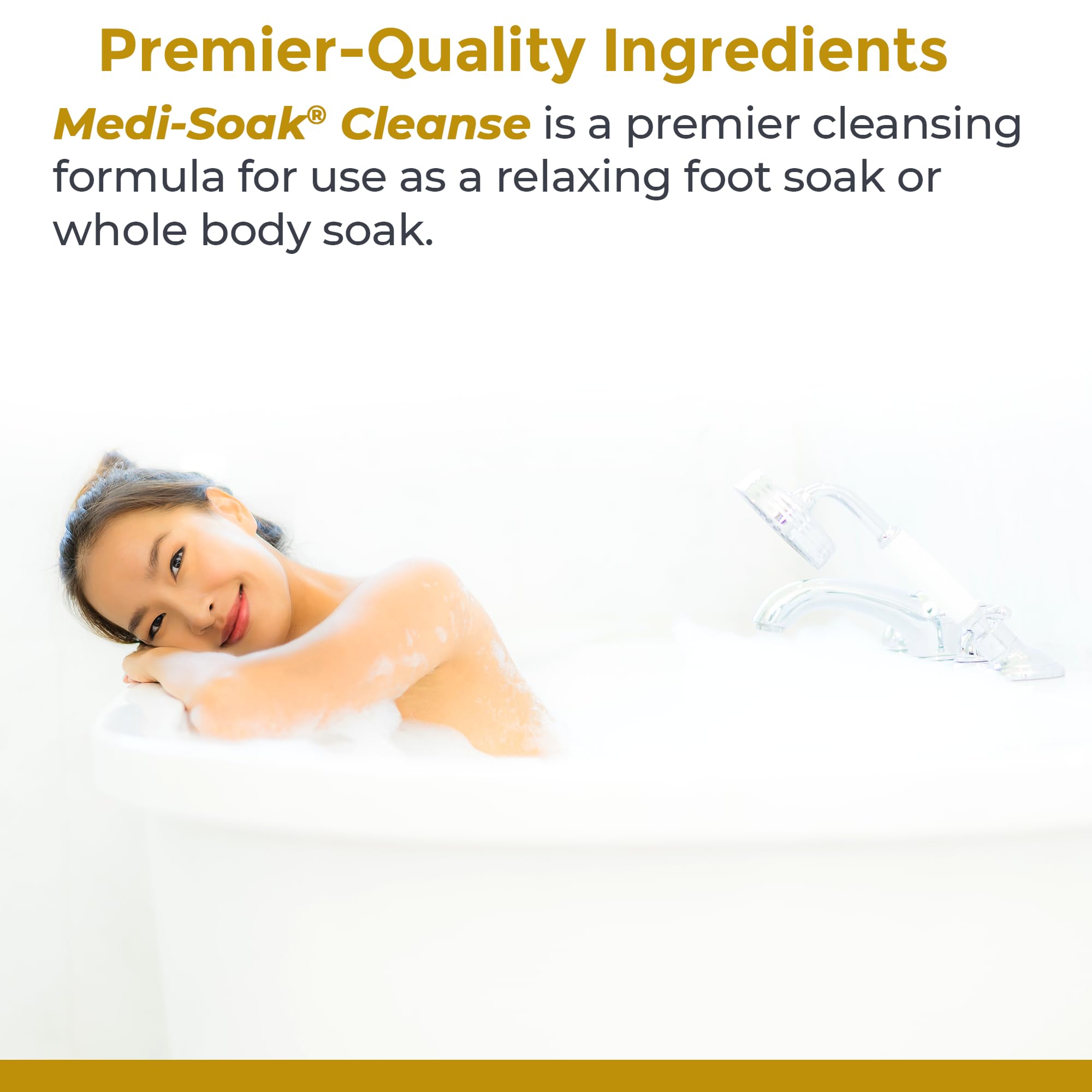 Premier Research Labs Medi-Soak - Bath Salts for Foot and Body Soak, Sea Salt Bath for Women and Men, Relaxing Mineral Bath Soak, Gentle Exfoliant, Organic, Vegan, No Added Fillers - 2 Lb - TrustMedUSA