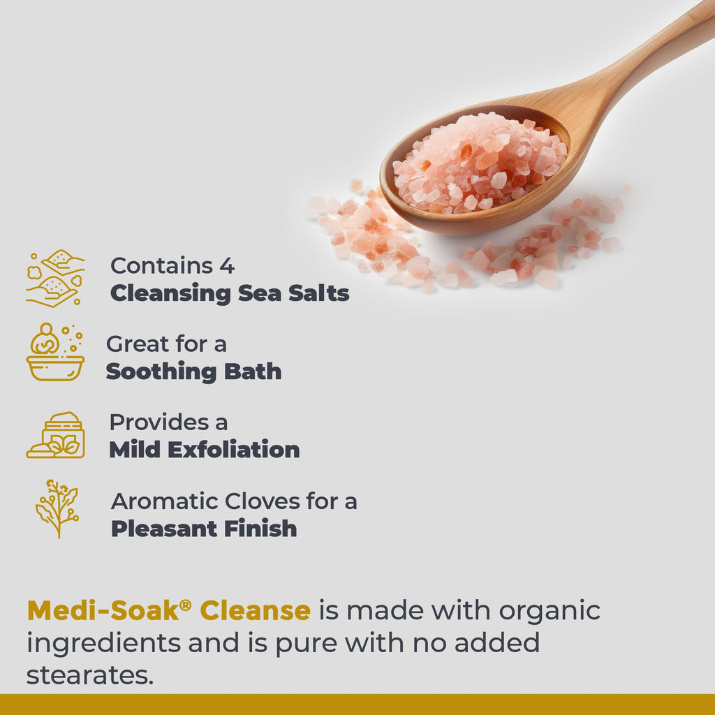 Premier Research Labs Medi-Soak - Bath Salts for Foot and Body Soak, Sea Salt Bath for Women and Men, Relaxing Mineral Bath Soak, Gentle Exfoliant, Organic, Vegan, No Added Fillers - 2 Lb - TrustMedUSA