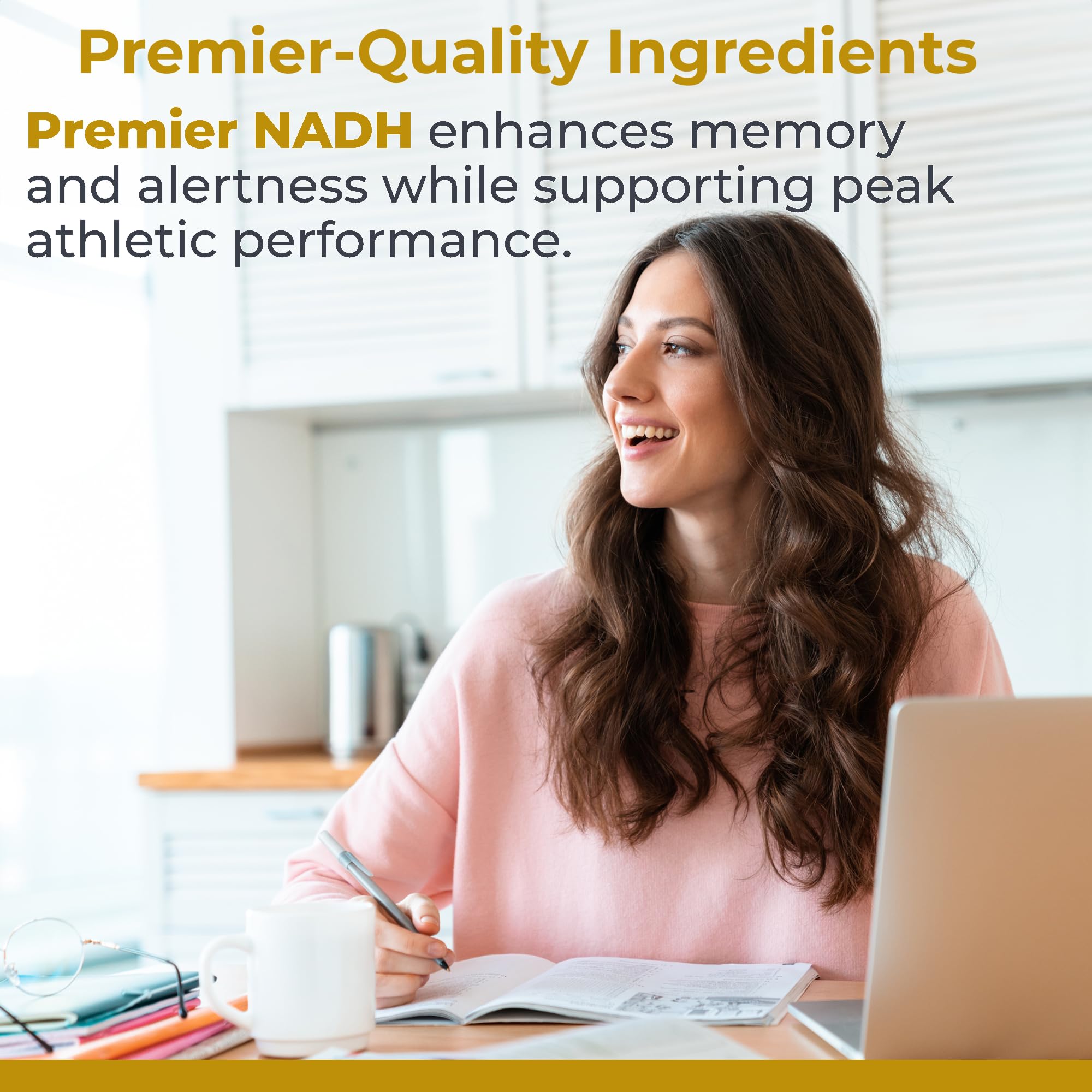 Premier Research Labs NADH - NADH Supplement, NAD Supplement for Men & Women, Nicotinamide Adenine Dinucleotide, Cell Regenerator, Respiratory Support - 30 Vegetarian Capsules - TrustMedUSA