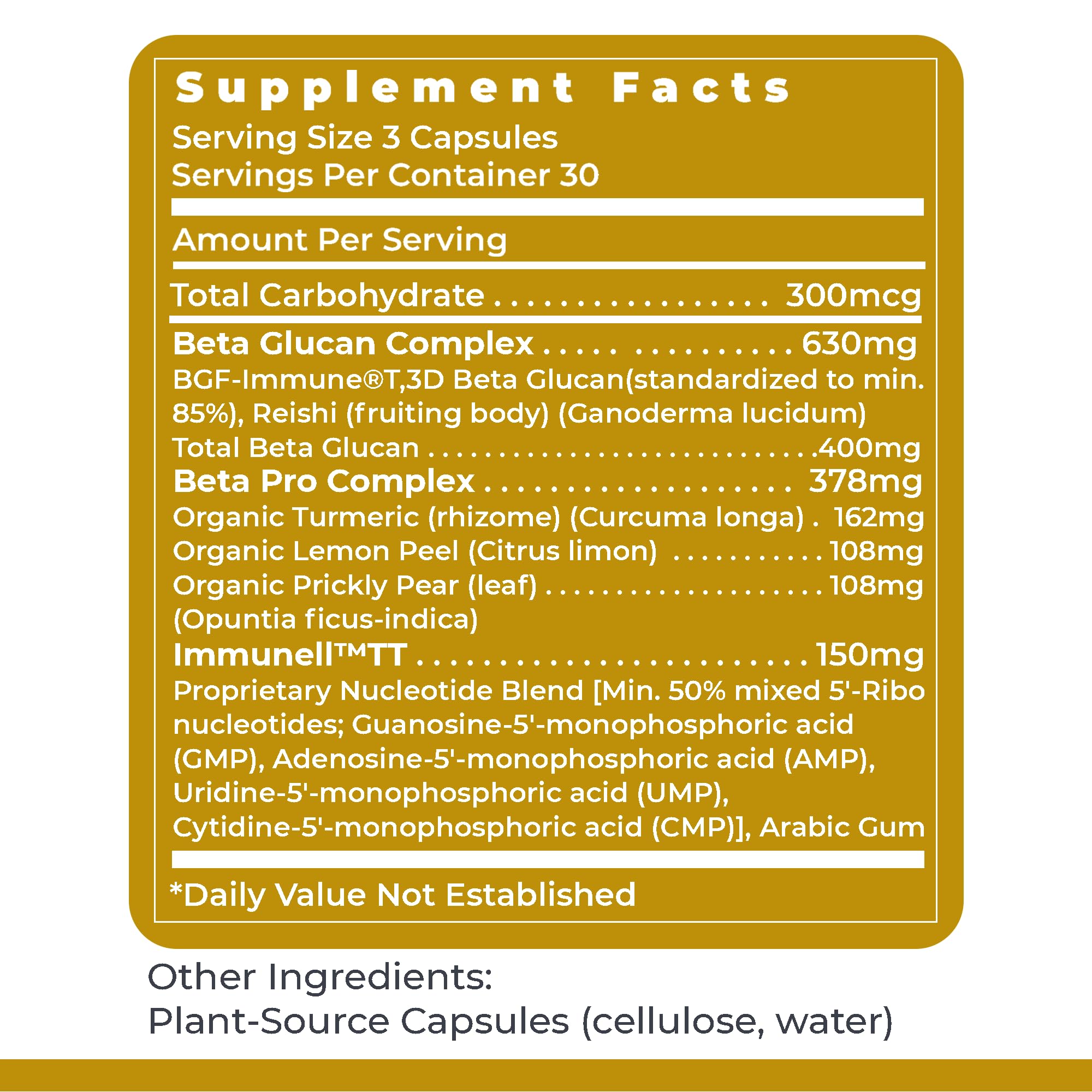 Premier Research Labs Nucleo Immune - Beta Glucan Supplements, Beta Glucans, Phytochemicals, Prickly Pear, Fiber, Immune Support - 90 Capsules - TrustMedUSA