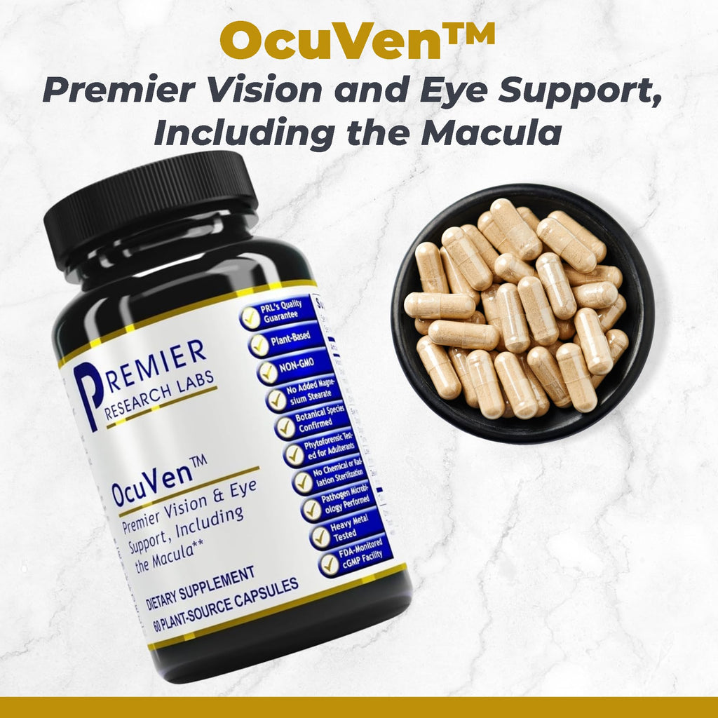 Premier Research Labs OcuVen - Lutein and Zeaxanthin Supplement, Eye Vitamins, Eye Health Supplements for Adults & Seniors, Vision Supplements, Macular Health, Eye Care - 60 Vegetarian Capsules - TrustMedUSA